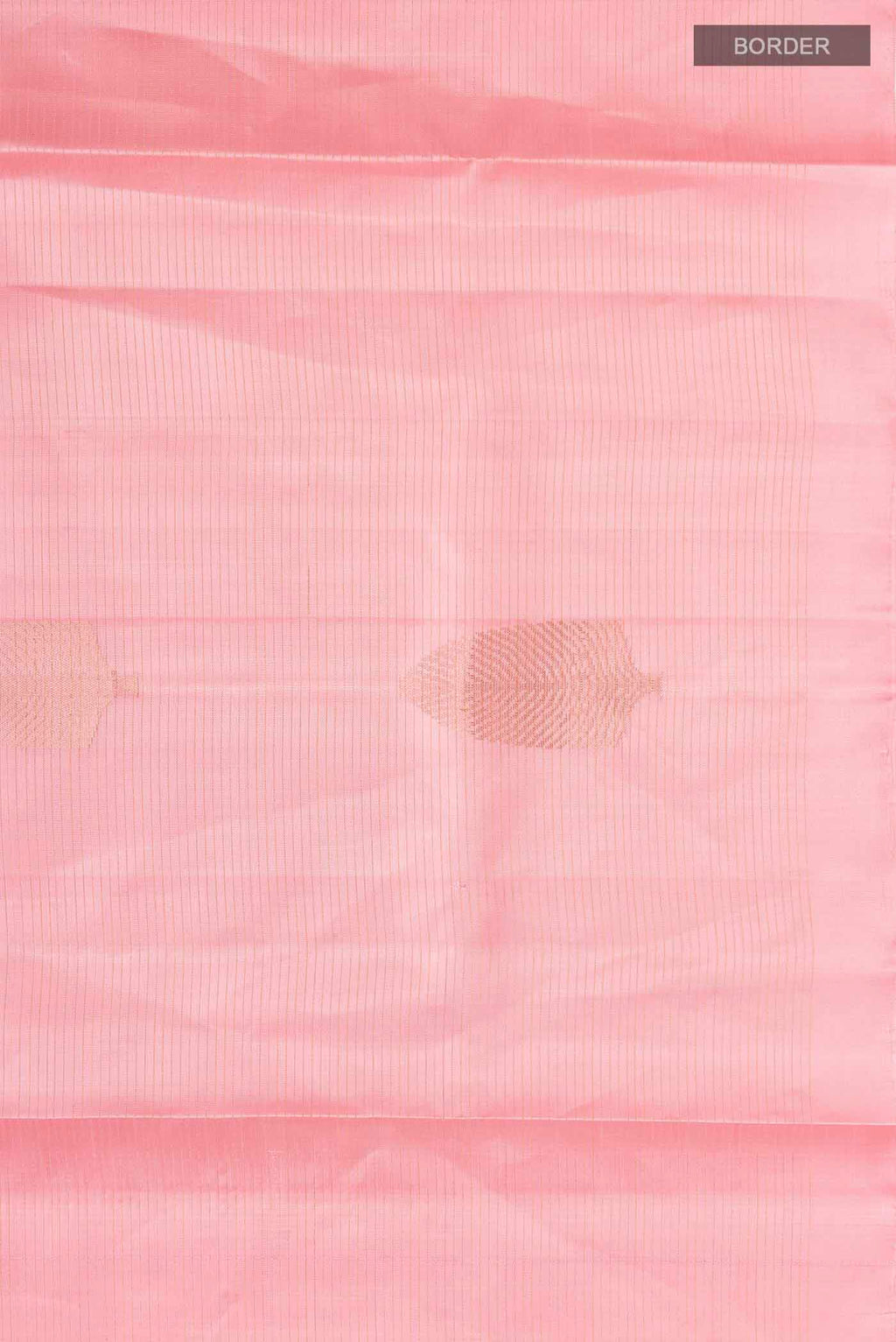 Border image of Rose pink Soft Silk Saree with Zari Butta on the body and Without Border