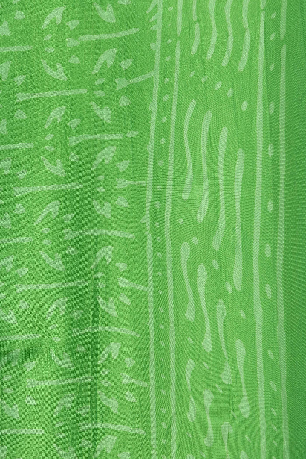 Border image of Green Dual Tone Printed Silk Saree with Printed design on the body and Printed Border. 
