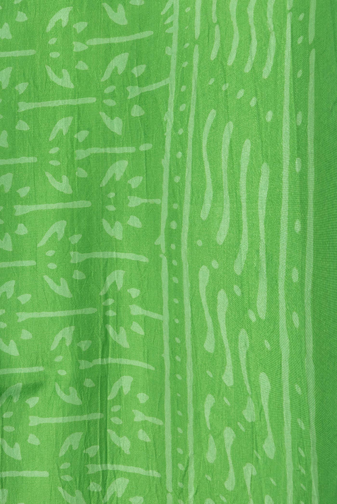Border image of Green Dual Tone Printed Silk Saree with Printed design on the body and Printed Border. 