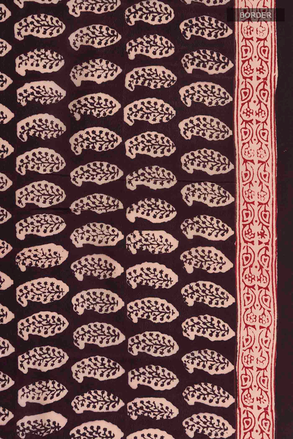 Border image of Black Mysore Crepe Saree with Printed design on the body and Printed Border