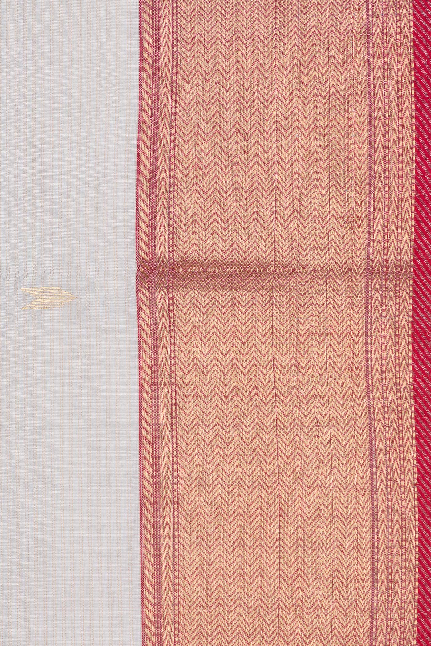 Border image of Beige Dual Tone Kota Silk Saree with Zari Butta on the body and Zari Border. 
