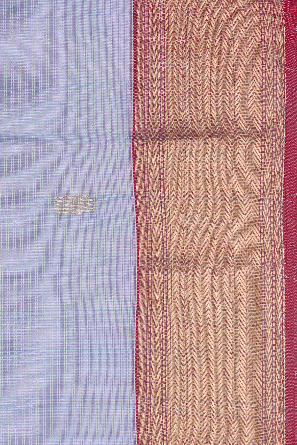 Border image of Purple Dual Tone Kota Silk Saree with Zari Butta on the body and Zari Border. 