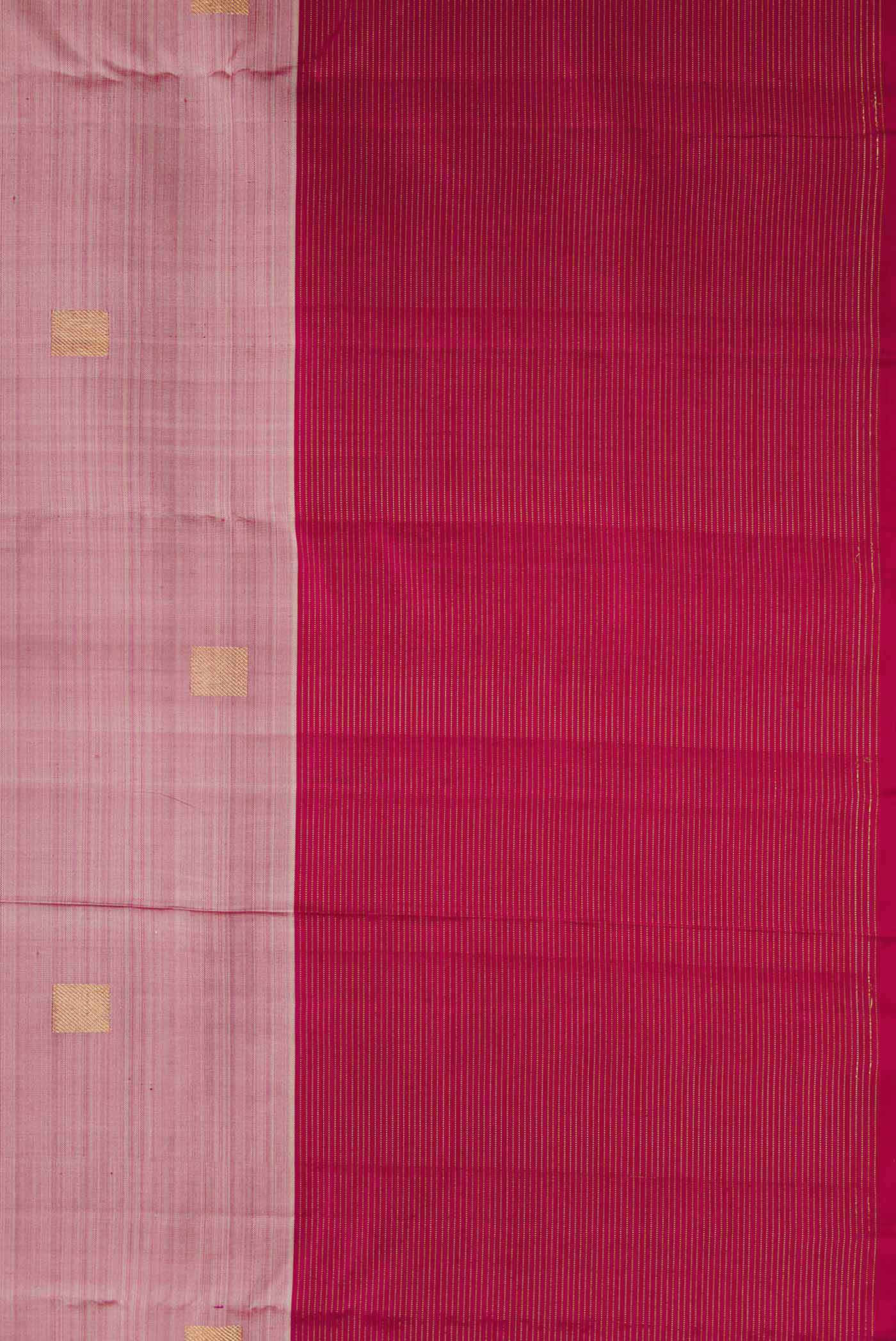 Border image of Dark Beige Dual Tone Kanjivaram Silk Saree with Zari Butta on the body and Zari Border. 