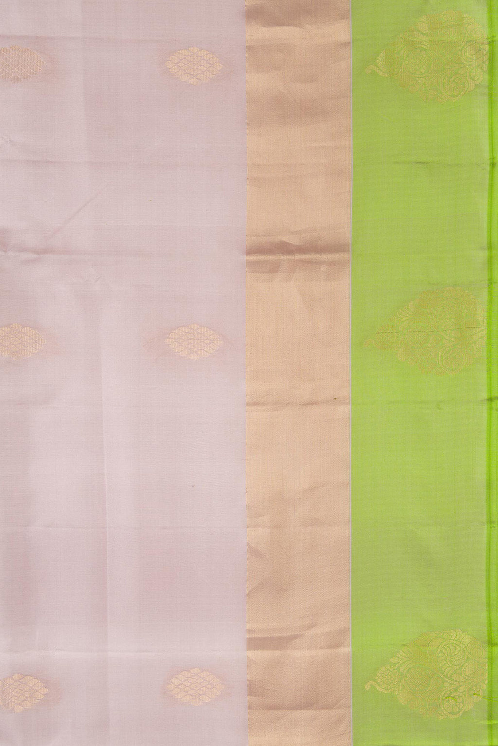 Border image of Lavender Dual Tone Soft Silk Saree with Zari Butta on the body and Fancy Border. 