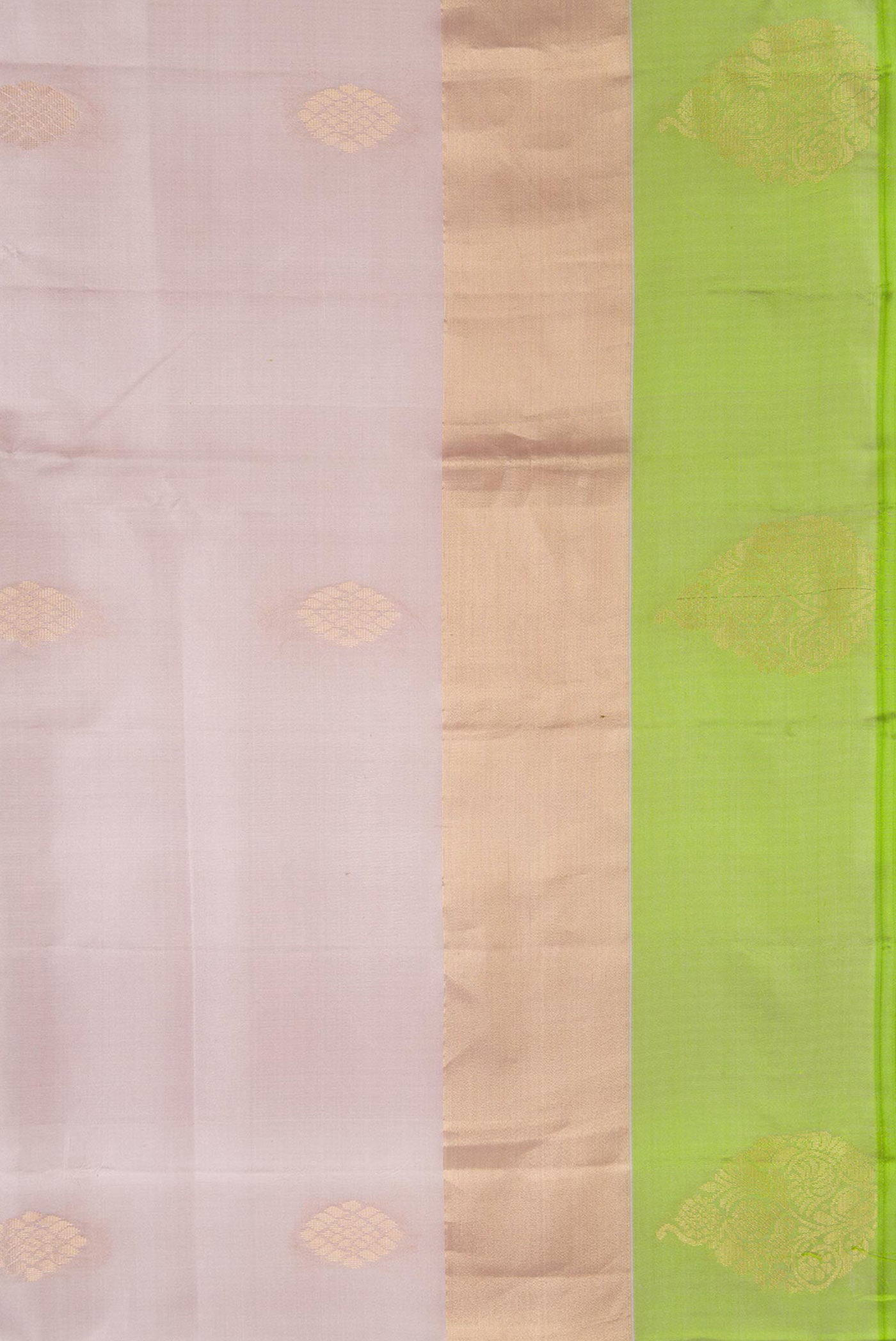 Border image of Lavender Dual Tone Soft Silk Saree with Zari Butta on the body and Fancy Border. 