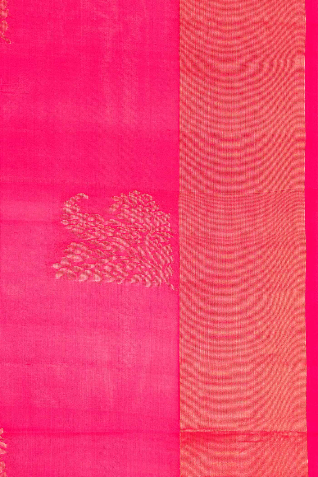 Border image of Pink Dual Tone Soft Silk Saree with Zari Butta on the body and Zari Border. 