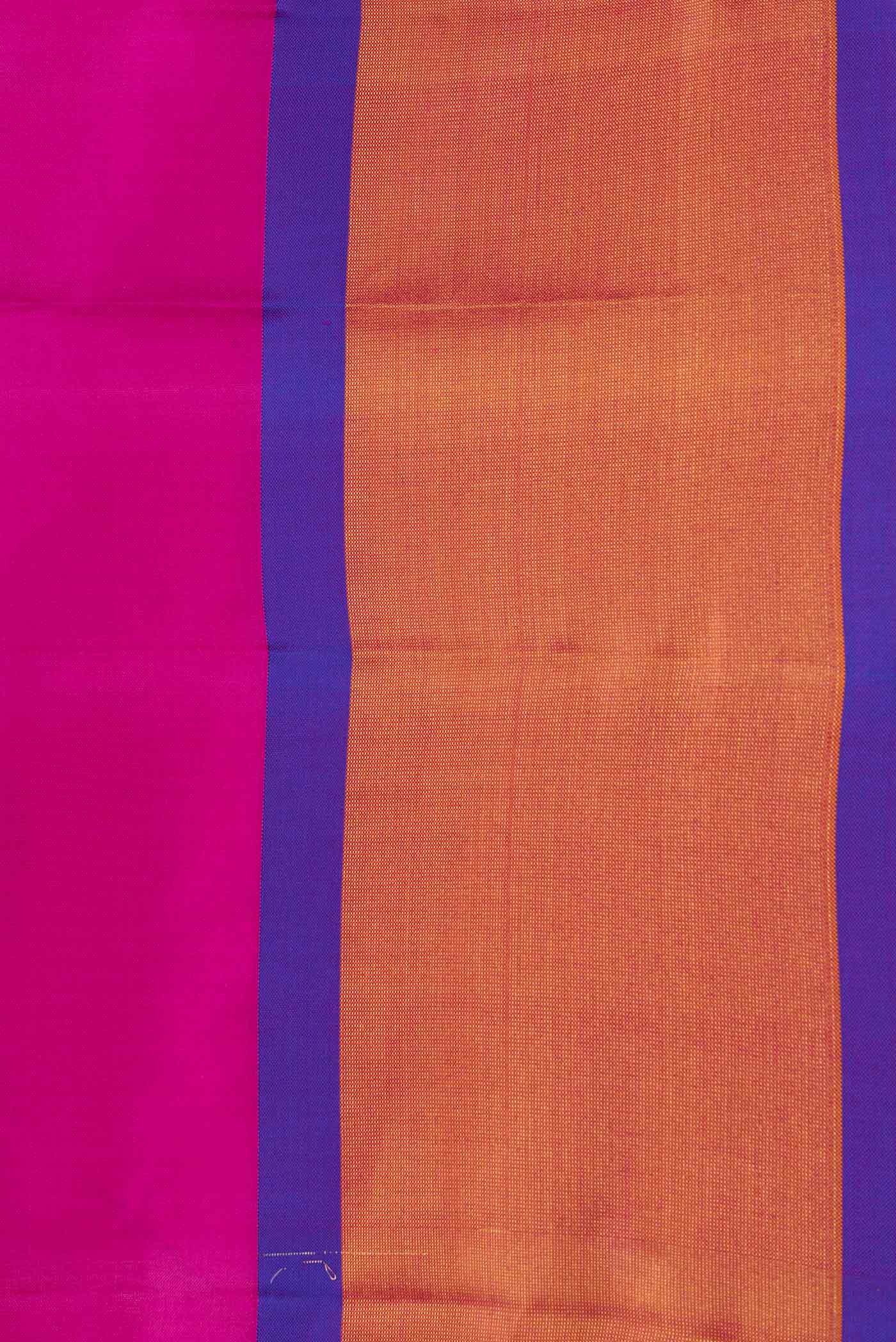 Border image of Pink Dual Tone Soft Silk Saree with Zari Butta on the body and Zari Border. 