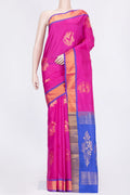 Pink Dual Tone Soft Silk Saree with Zari Butta on the body and Zari Border.  displayed on a mannequin