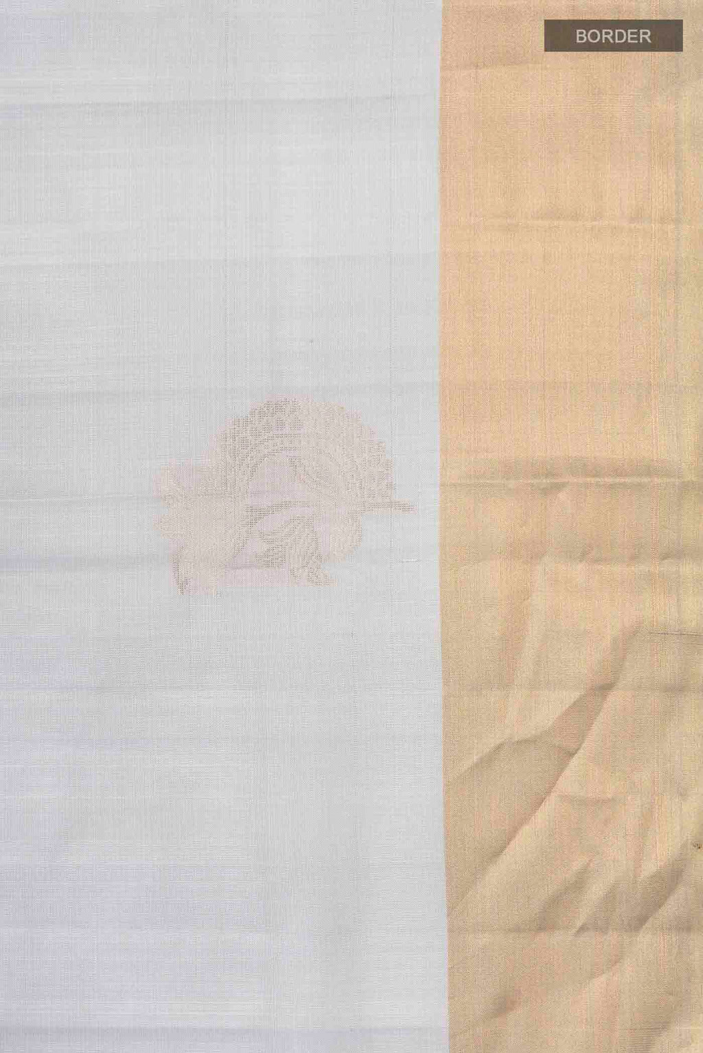 Border image of Light Blue Soft Silk Saree with Zari Butta on the body and Zari Border