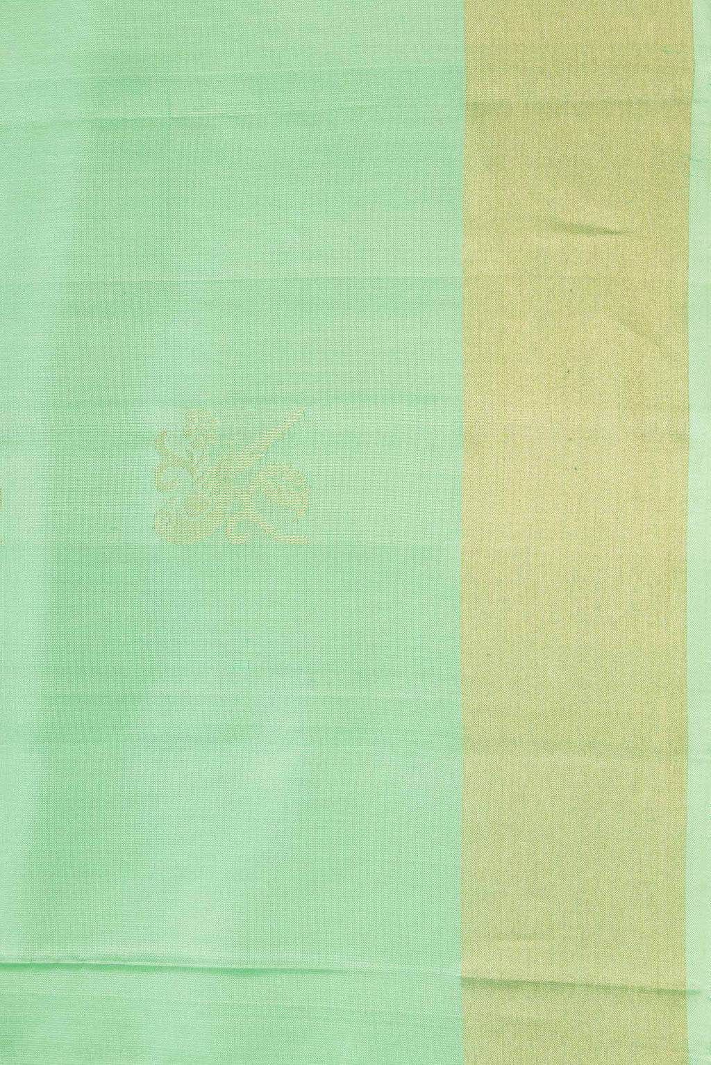 Border image of Pista Green Dual Tone Soft Silk Saree with Zari Butta on the body and Zari Border