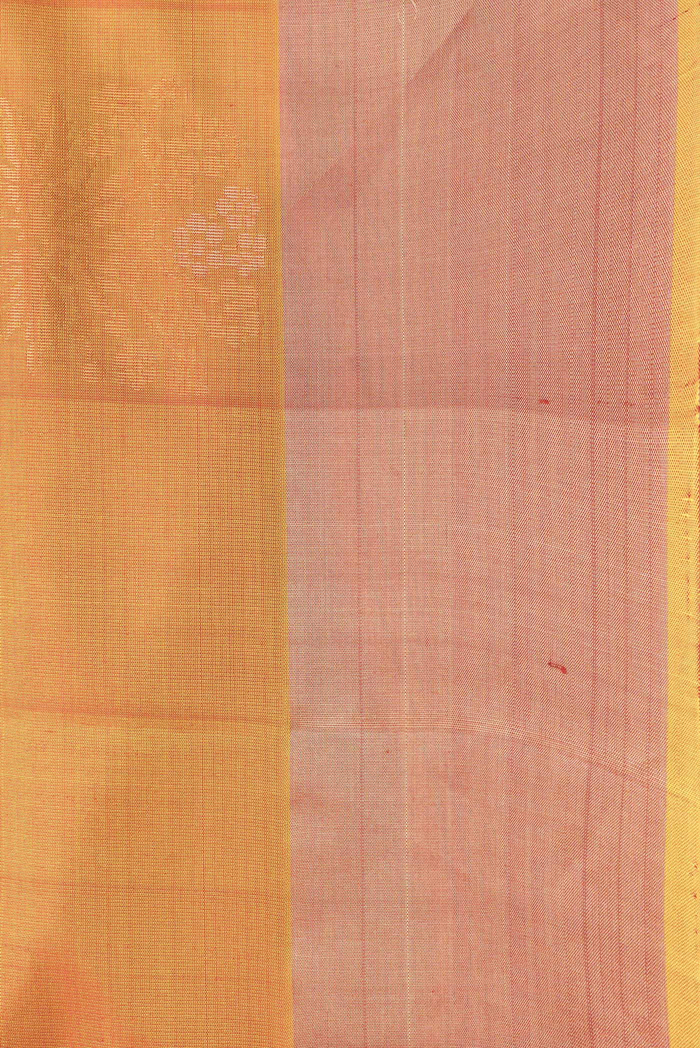Border image of Mustard Dual Tone Soft Silk Saree with Zari Butta on the body and Zari Border. 