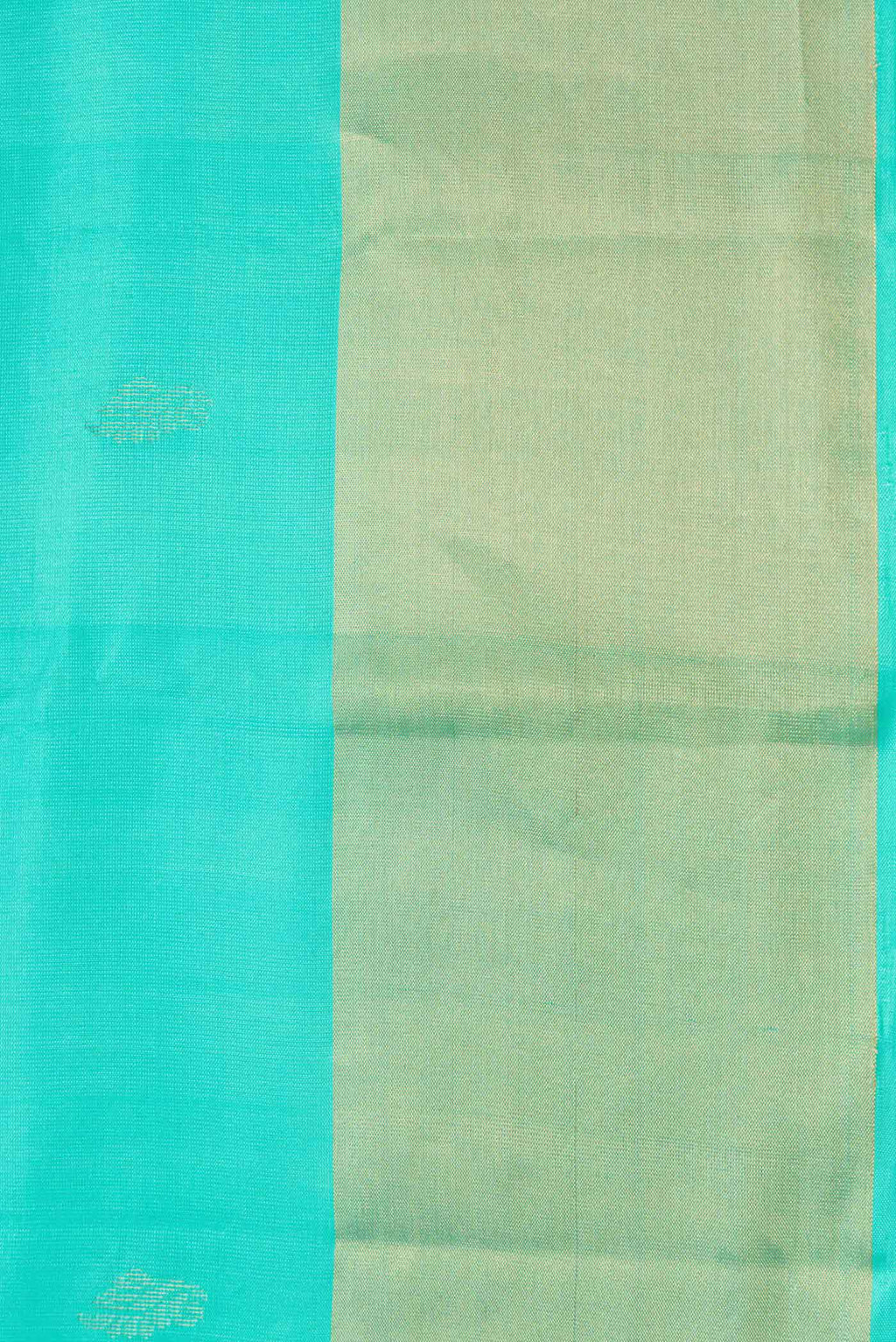 Border image of Sea Green Dual Tone Soft Silk Saree with Zari Butta on the body and Zari Border