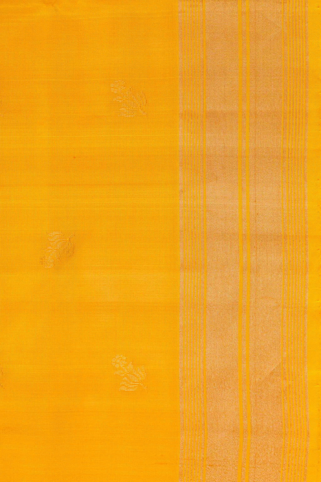 Border image of Mustard Dual Tone Soft Silk Saree with Zari Butta on the body and Zari Border
