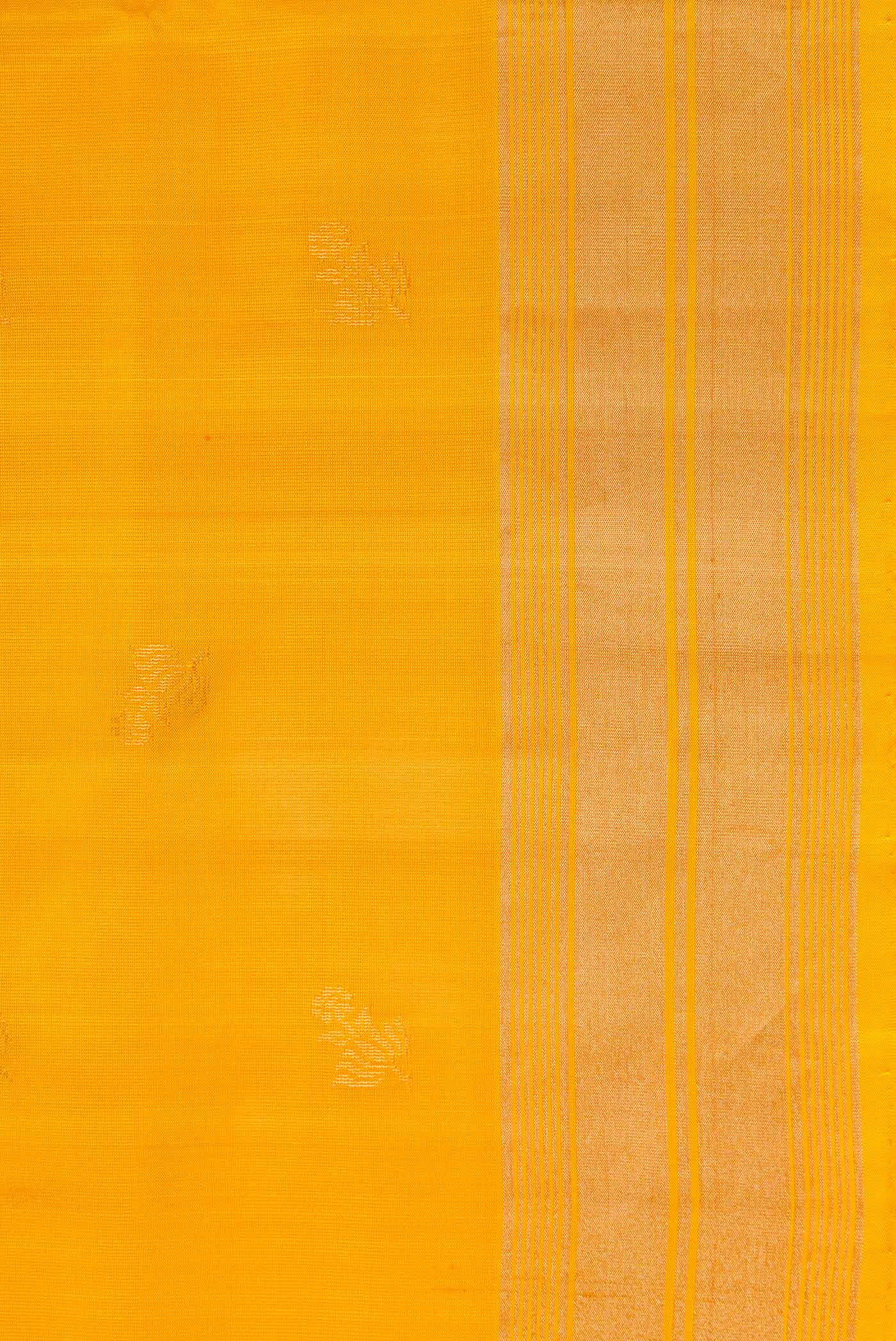 Border image of Mustard Dual Tone Soft Silk Saree with Zari Butta on the body and Zari Border