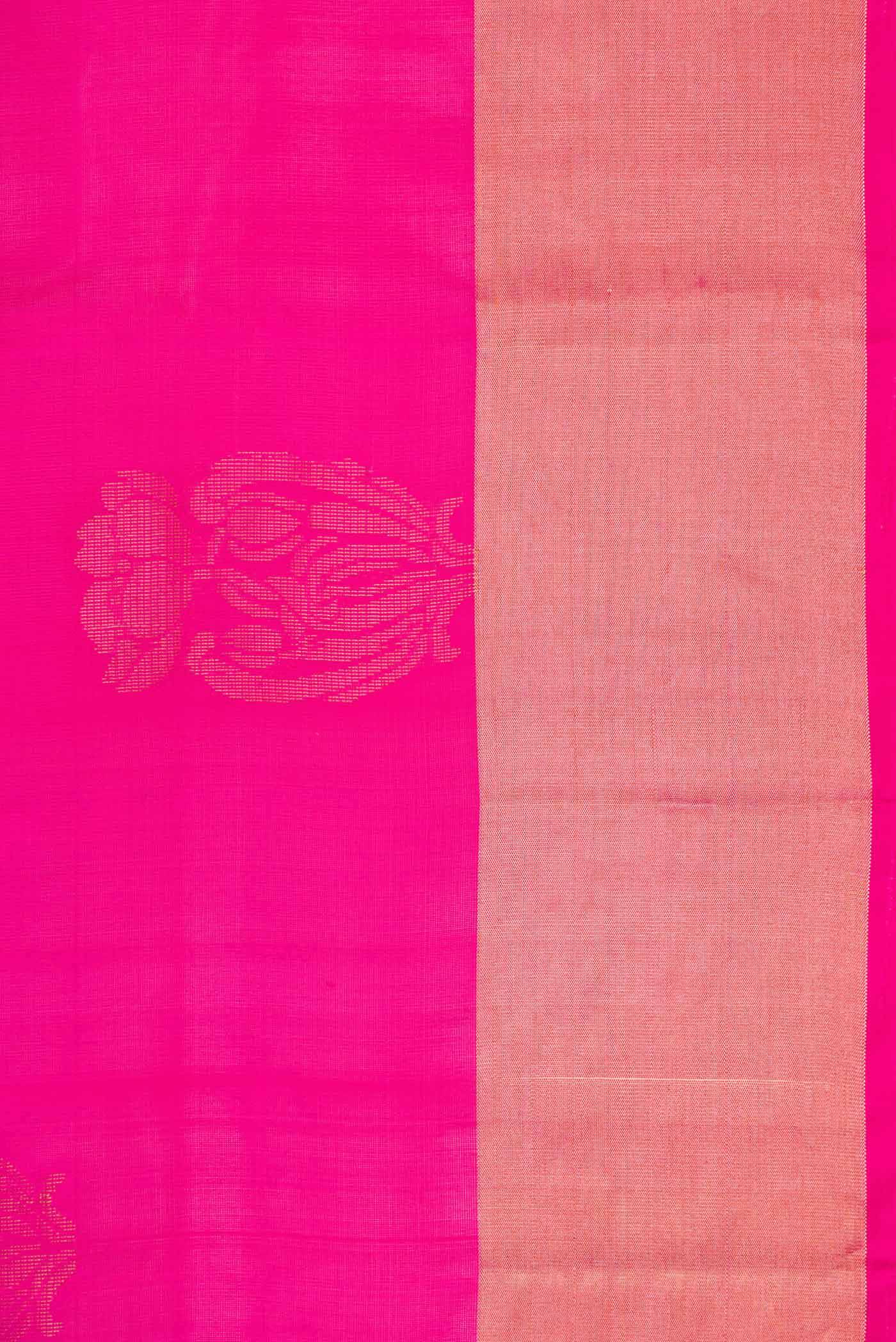 Border image of Pink Dual Tone Soft Silk Saree with Zari Butta on the body and Zari Border