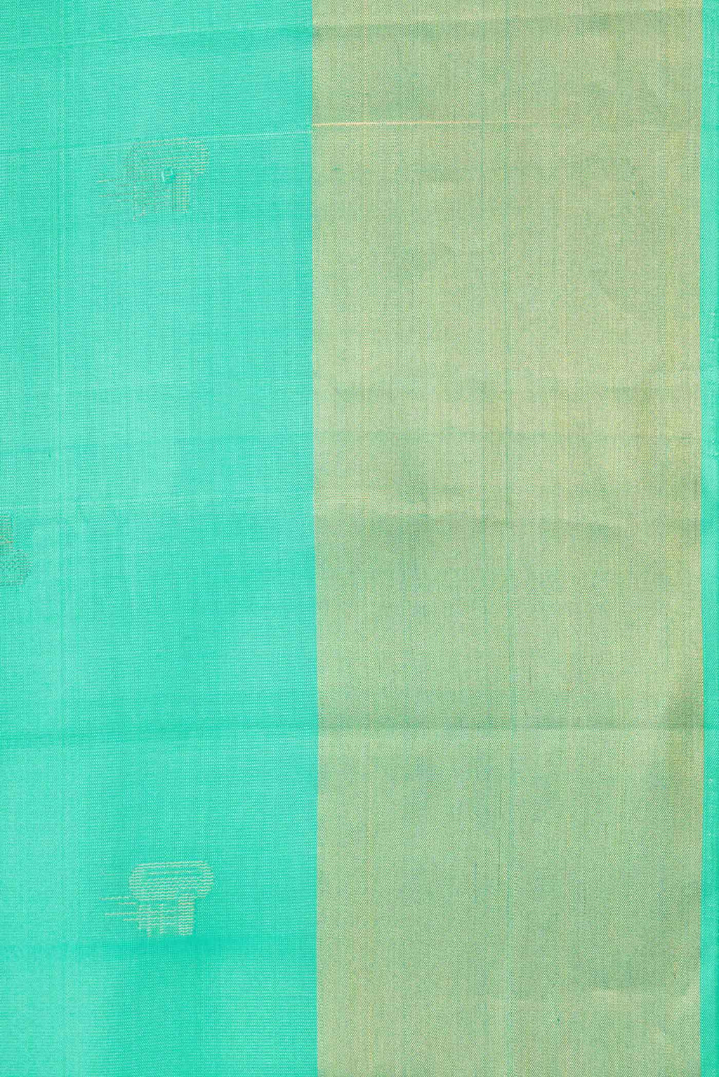 Border image of Sea Green Dual Tone Soft Silk Saree with Zari Butta on the body and Zari Border