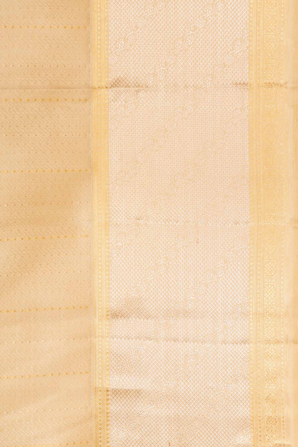 Border image of Sandal Dual Tone Kanjivaram Silk Saree with Jacquard With Zari Butta on the body and Zari Border. 