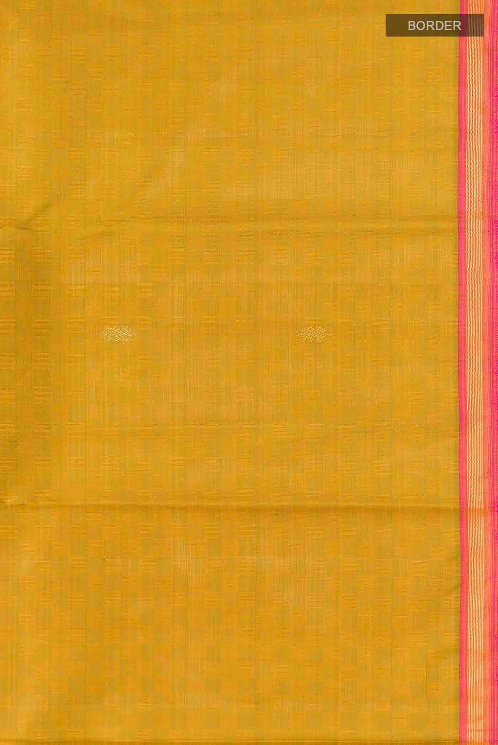 Border image of Green Kanchipuram Silk Saree with Zari Butta on the body and Zari Border