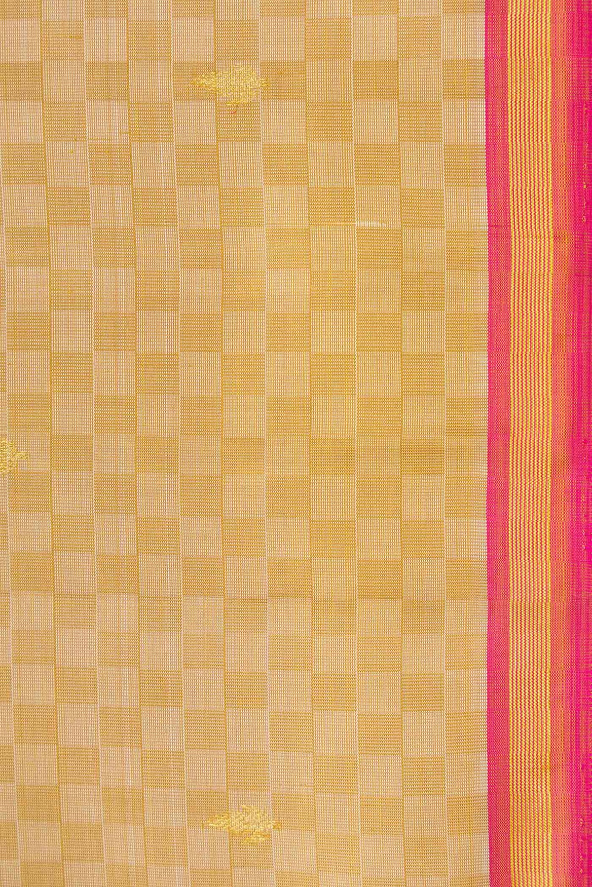 Border image of Beige Dual Tone Kanchipuram Silk Saree with Zari Butta on the body and Zari Border