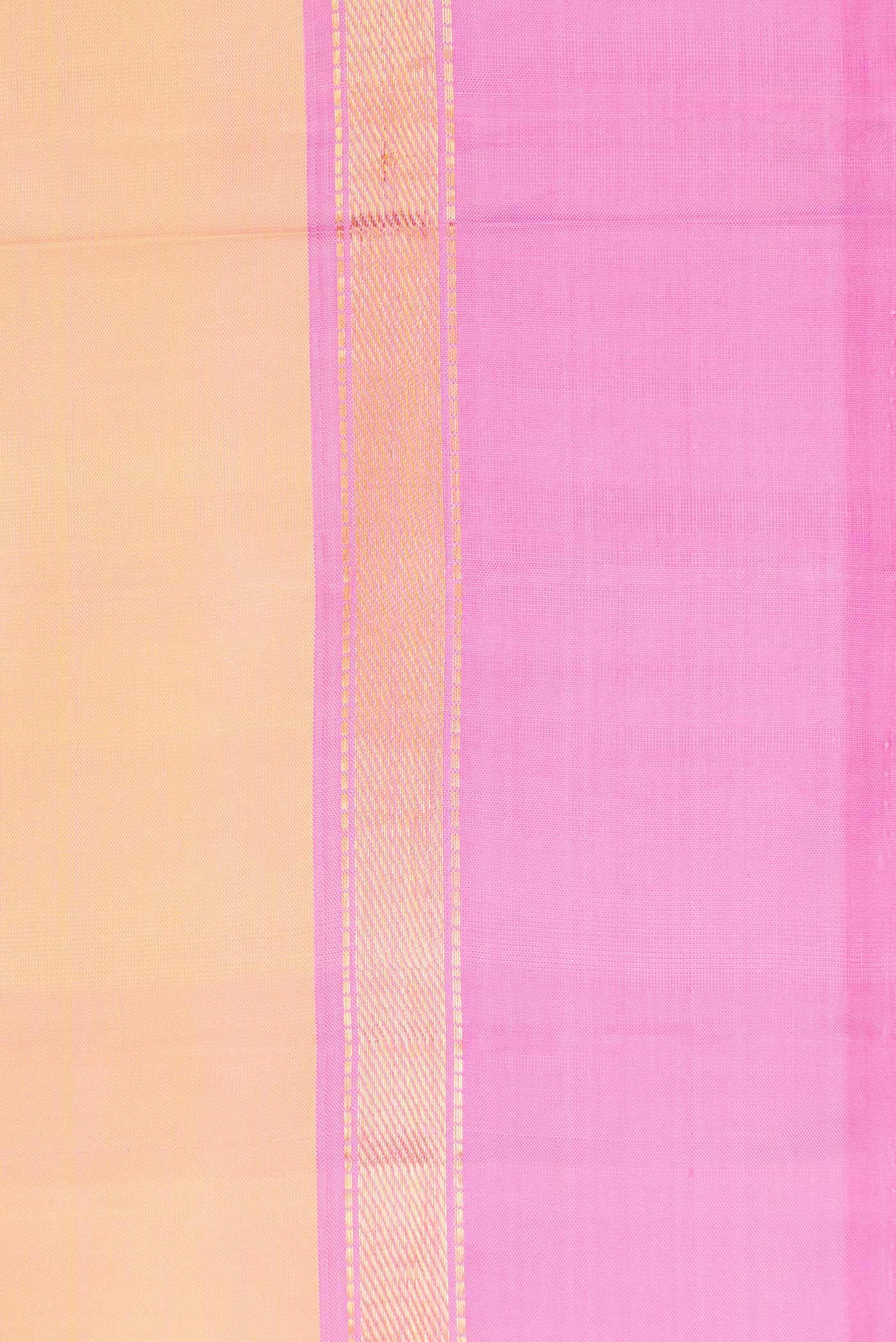 Border image of Sandal Dual Tone Kanjivaram Silk Saree with Plain Body and Zari Border. 