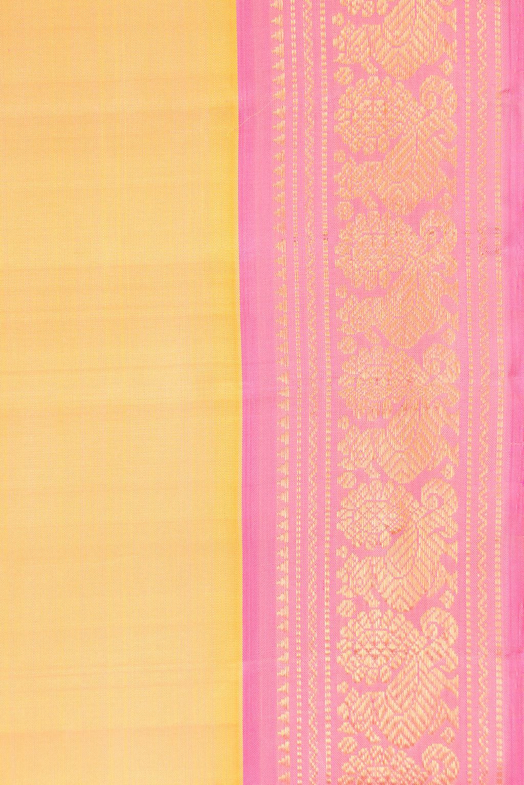 Border image of Sandal Dual Tone Kanjivaram Silk Saree with Plain Body and Zari Border. 