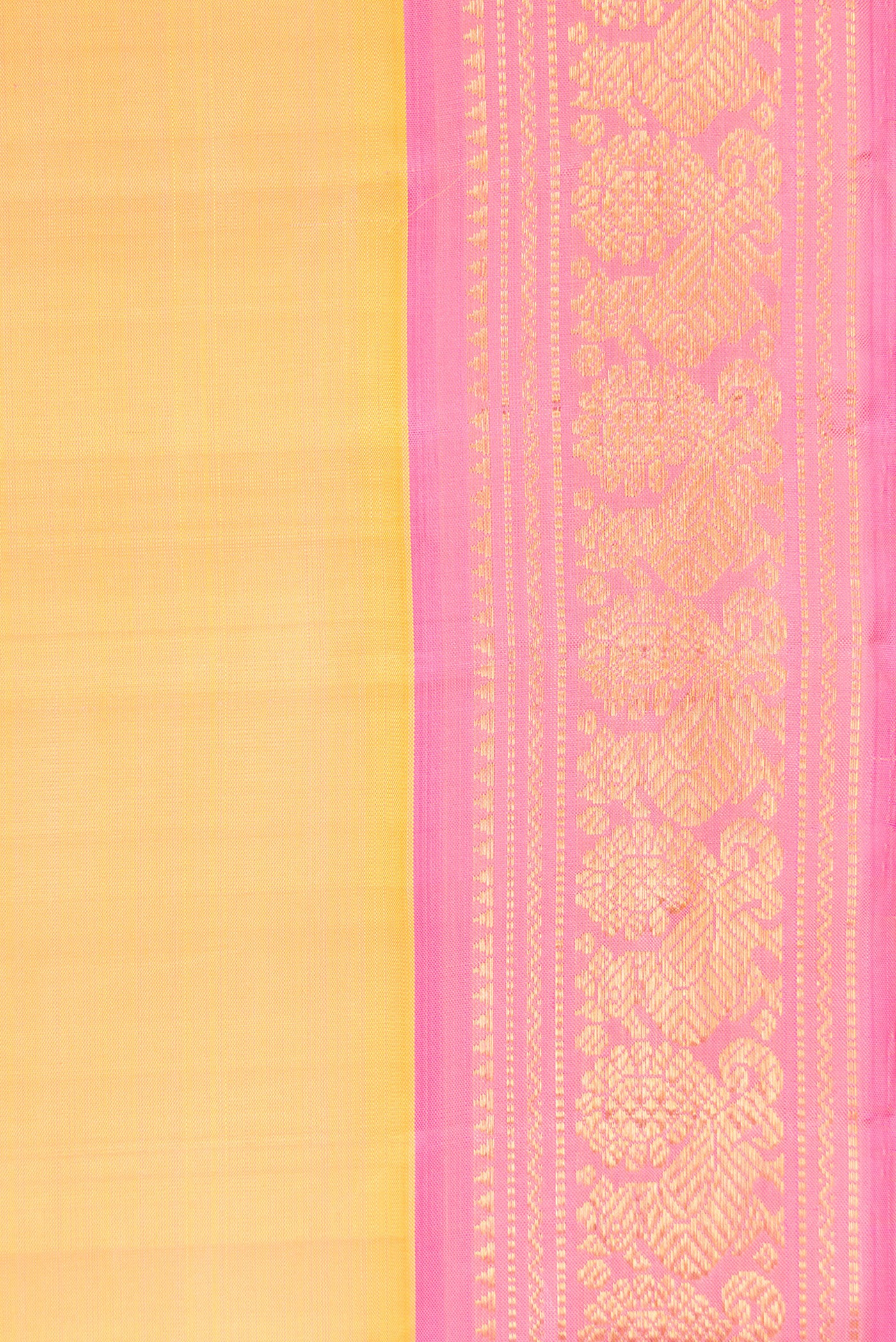 Border image of Sandal Dual Tone Kanjivaram Silk Saree with Plain Body and Zari Border. 