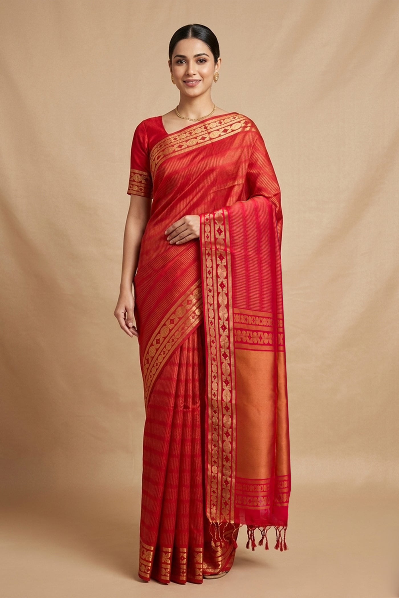 Red Soft Silk Saree