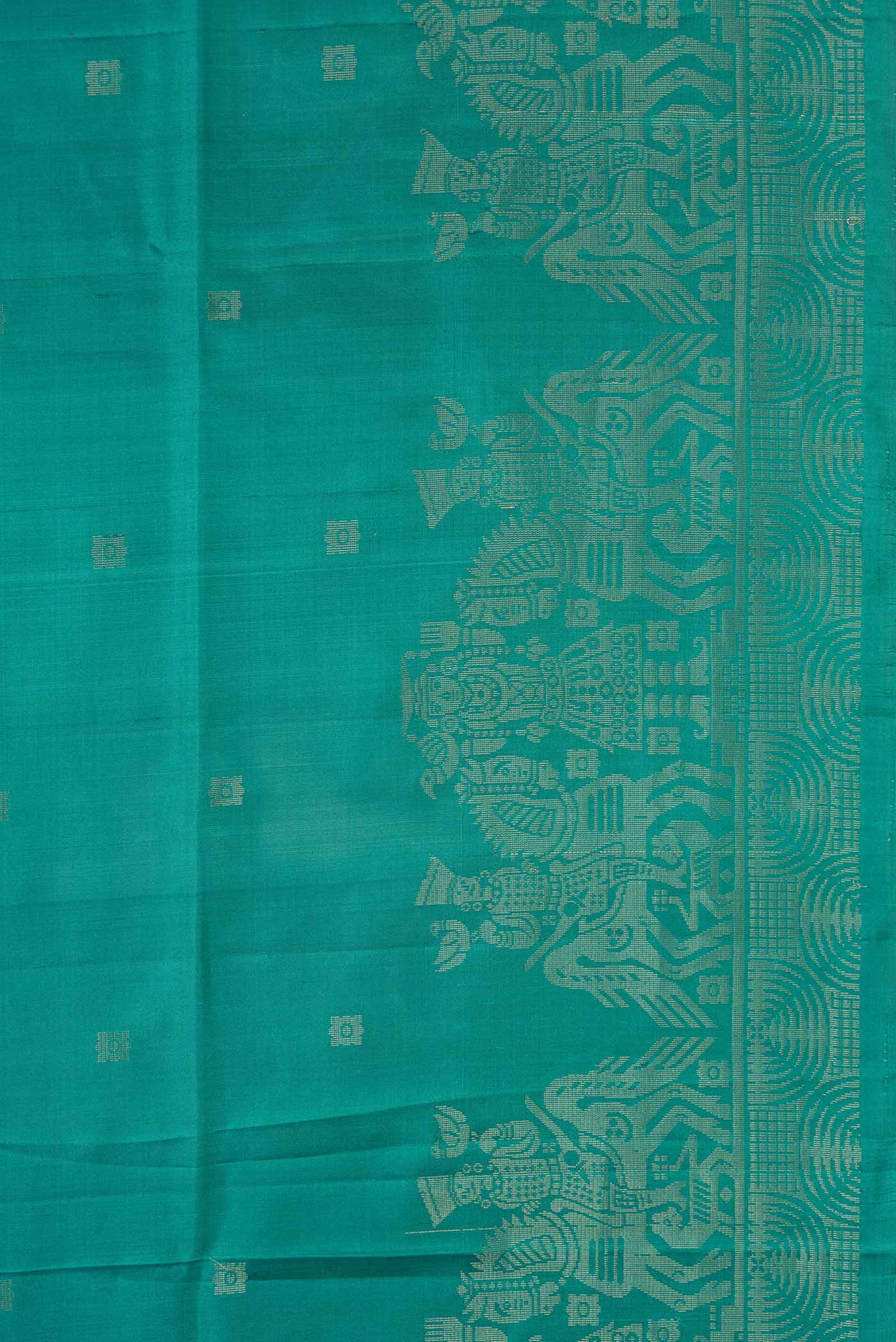 Border image of Davys Grey Dual Tone Soft Silk Saree with Zari Butta on the body and Fancy Border. 