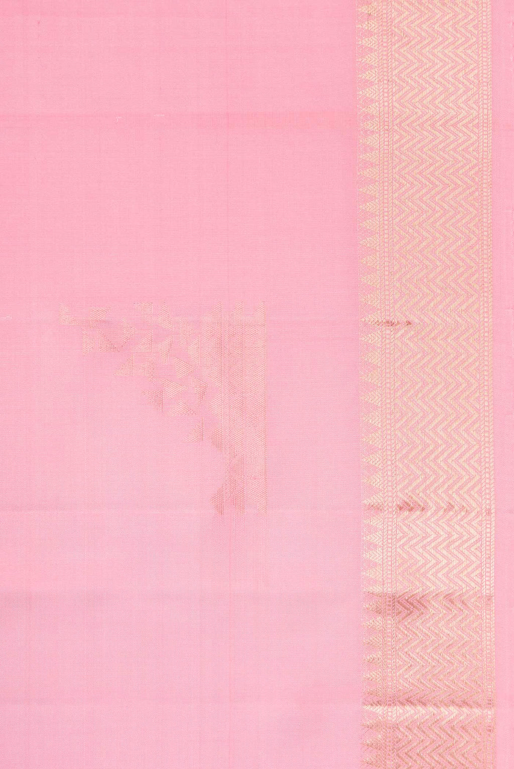 Border image of Pink Dual Tone Soft Silk Saree with Zari Butta on the body and Zari Border. 