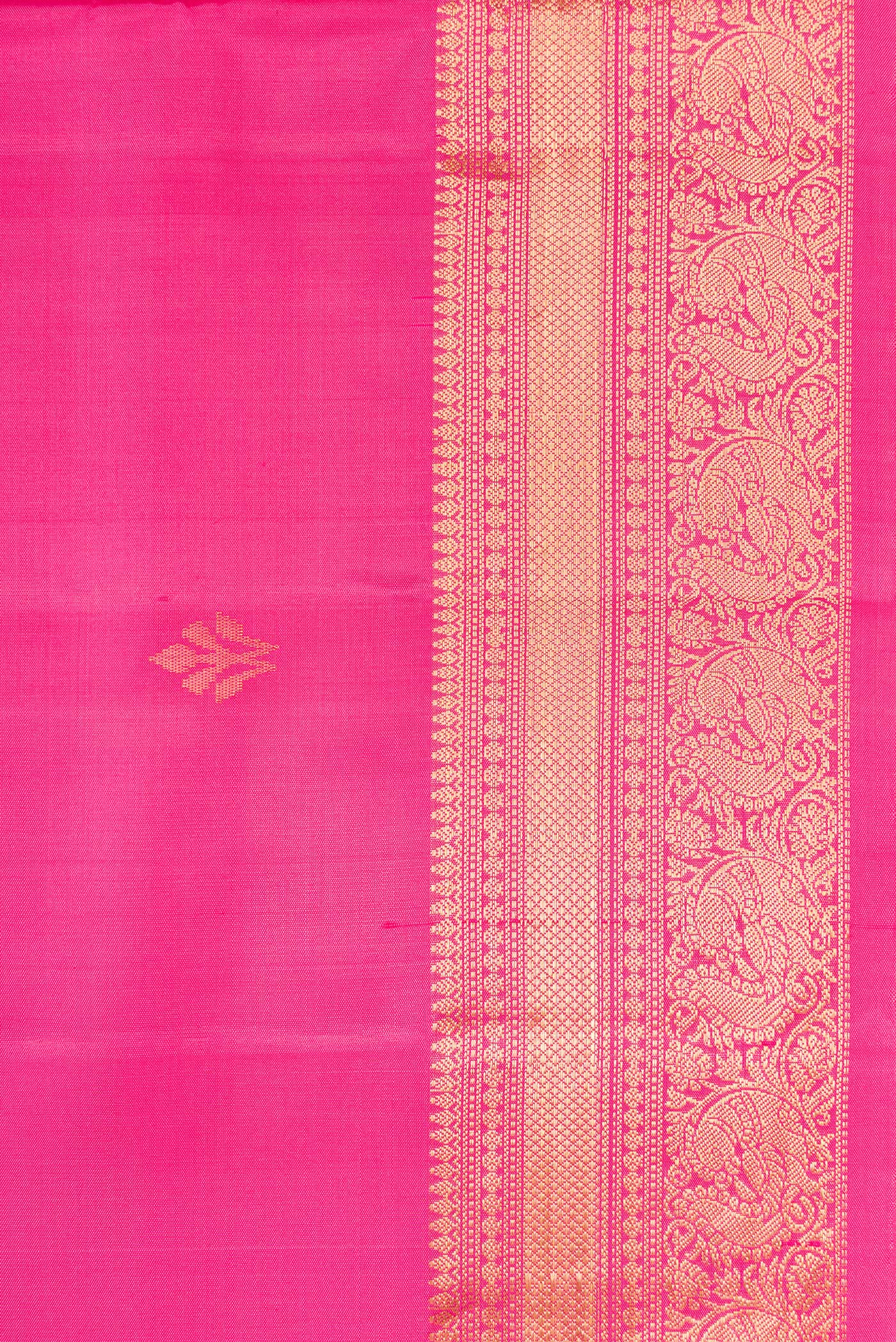 Border image of Pink Dual Tone Soft Silk Saree with Zari Butta on the body and Zari Border. 