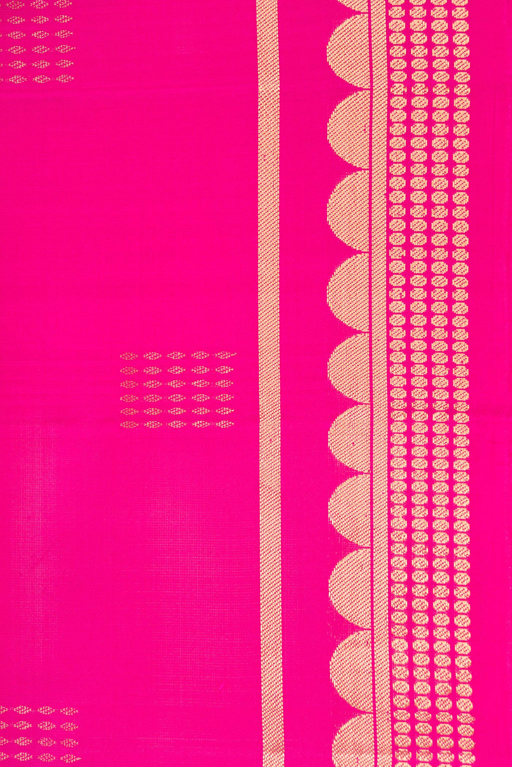 Border image of Pink Dual Tone Soft Silk Saree with Zari Butta on the body and Fancy Border. 