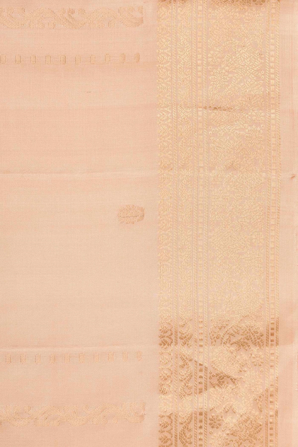 Border image of Sandal Dual Tone Soft Silk Saree with Zari Butta on the body and Zari Border