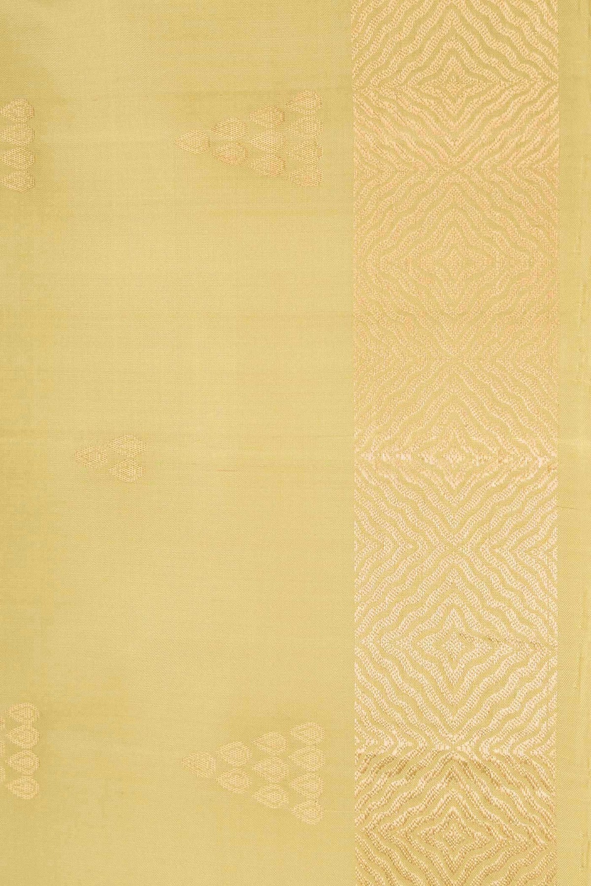 Border image of Pista Green Dual Tone Soft Silk Saree with Zari Butta on the body and Zari Border