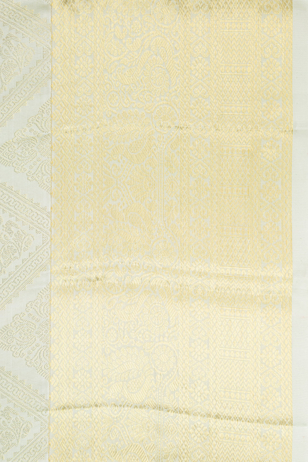 Border image of Pista Green Dual Tone Kanchipuram Silk Saree with Zari Brocade on the body and Zari Border. 