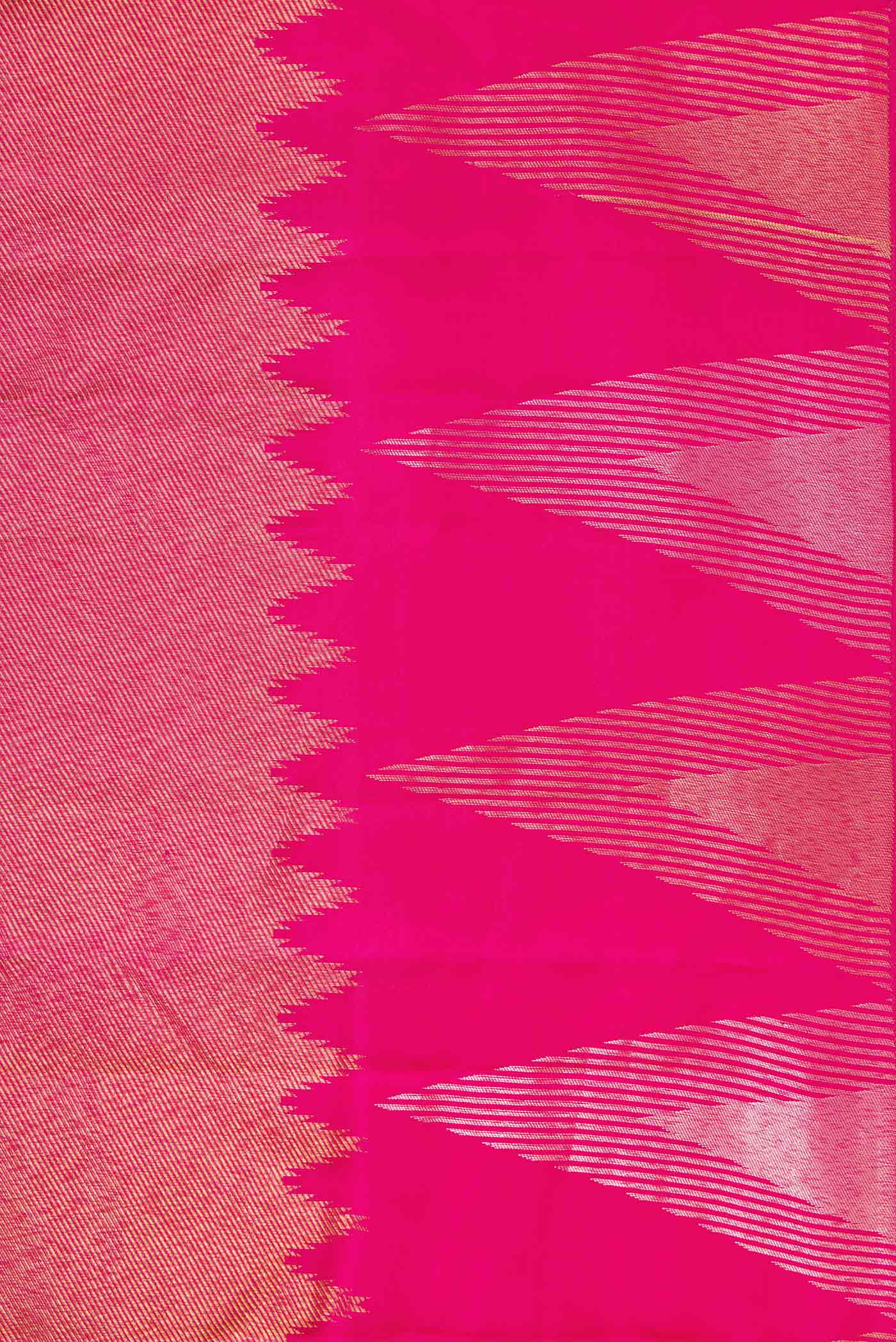 Border image of Pink Dual Tone Kanchipuram Silk Saree with Zari Brocade on the body and Fancy Border