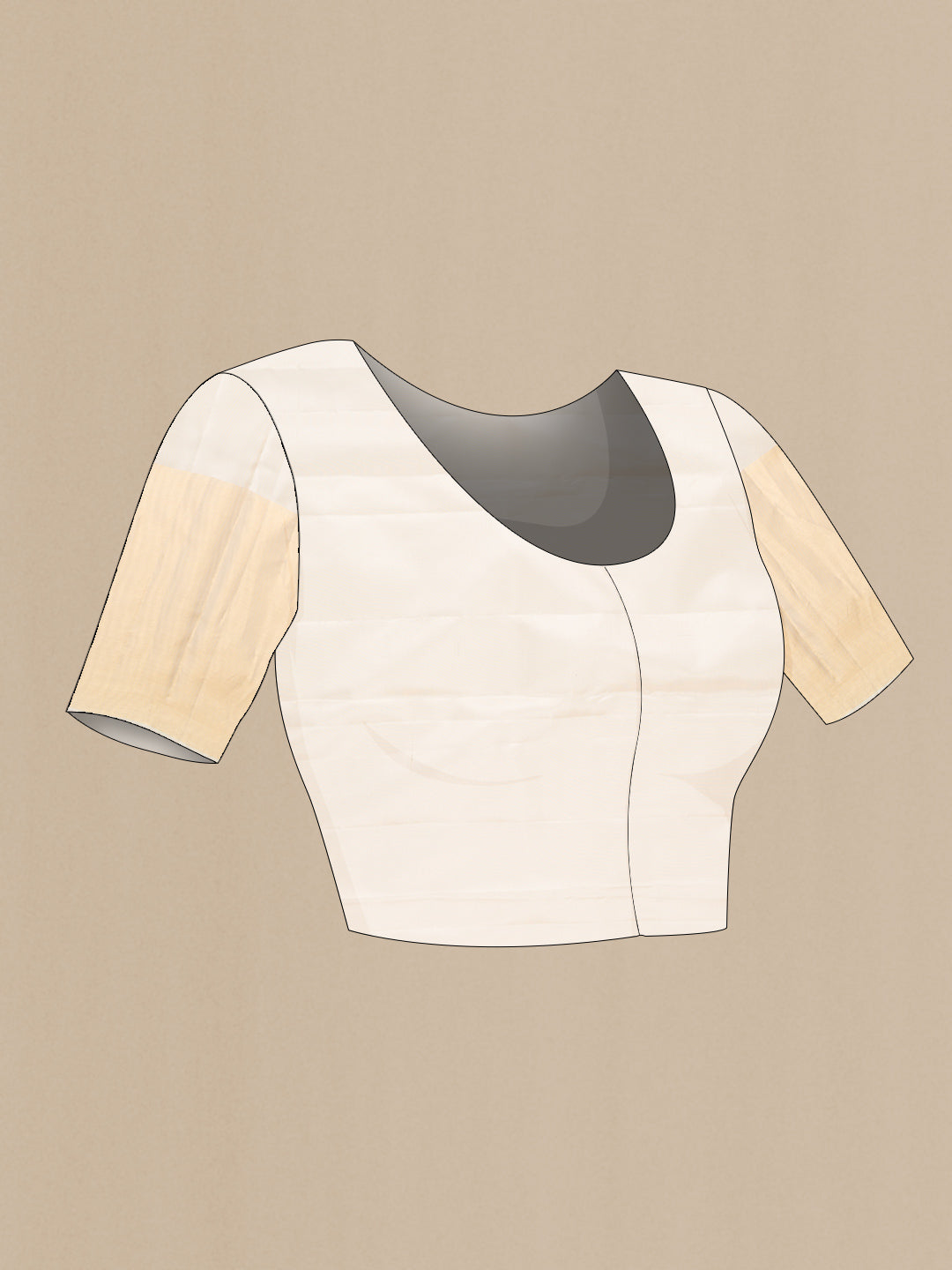 Close up image of the blouse of Pink Dual Tone Kanjivaram Silk Saree with Zari Brocade on the body and Fancy Border. 