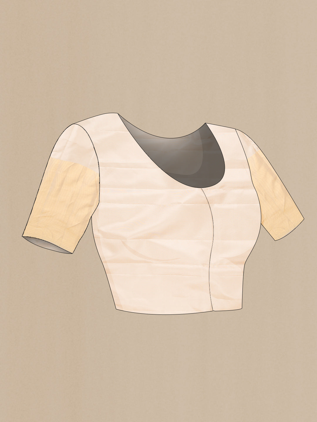 Close up image of the blouse of Pink Dual Tone Kanjivaram Silk Saree with Zari Brocade on the body and Fancy Border. 