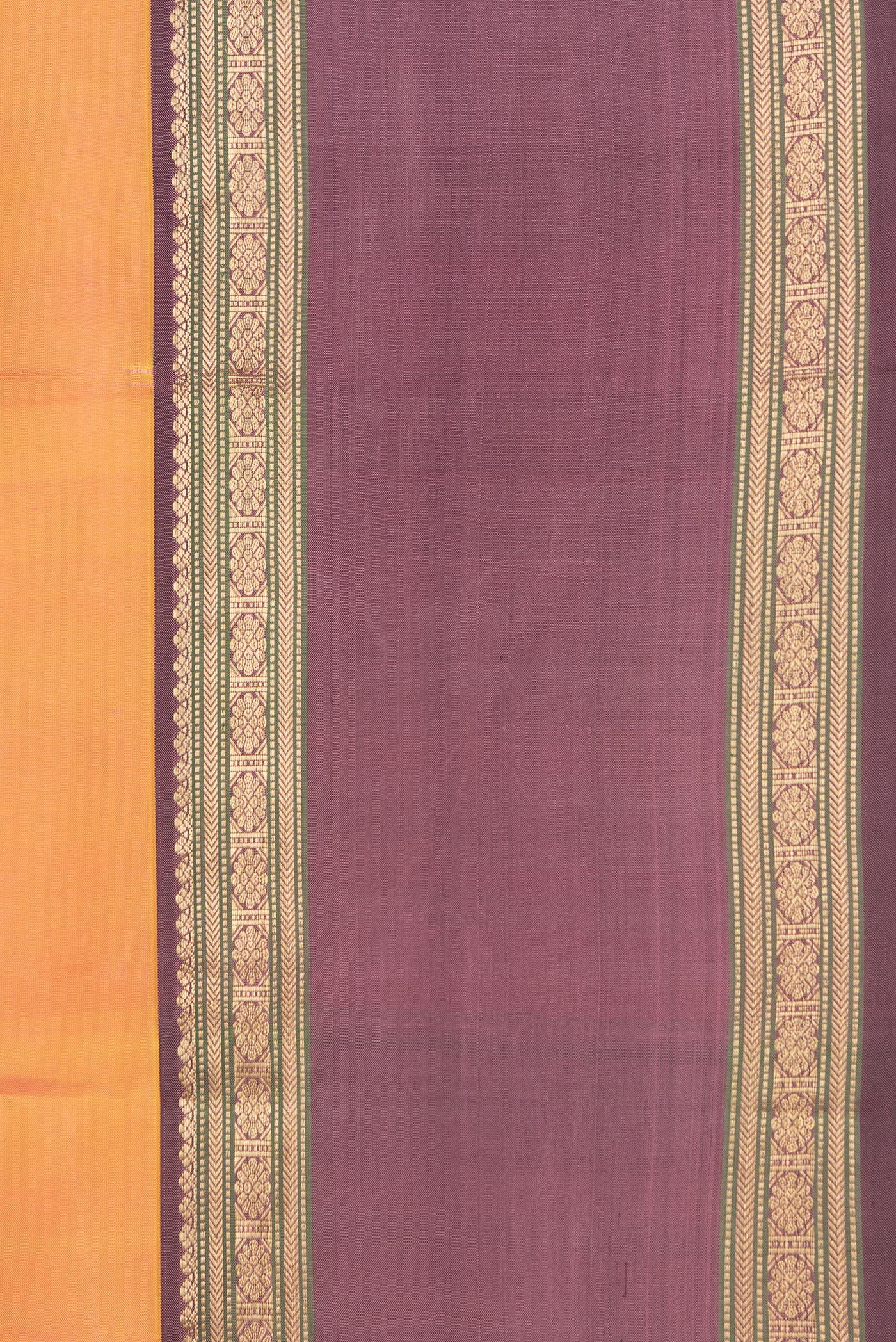 Border image of Sandal Dual Tone Kanchipuram Silk Saree with Zari Butta on the body and Zari Border. 