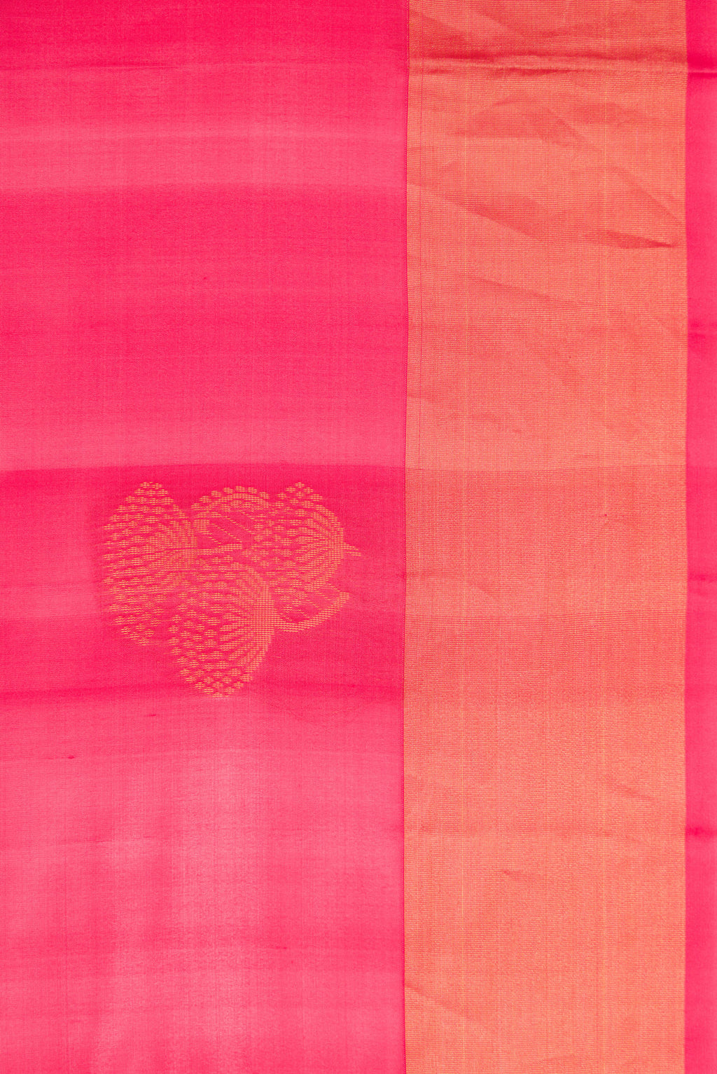 Border image of Pink Dual Tone Soft Silk Saree with Zari Butta on the body and Zari Border. 