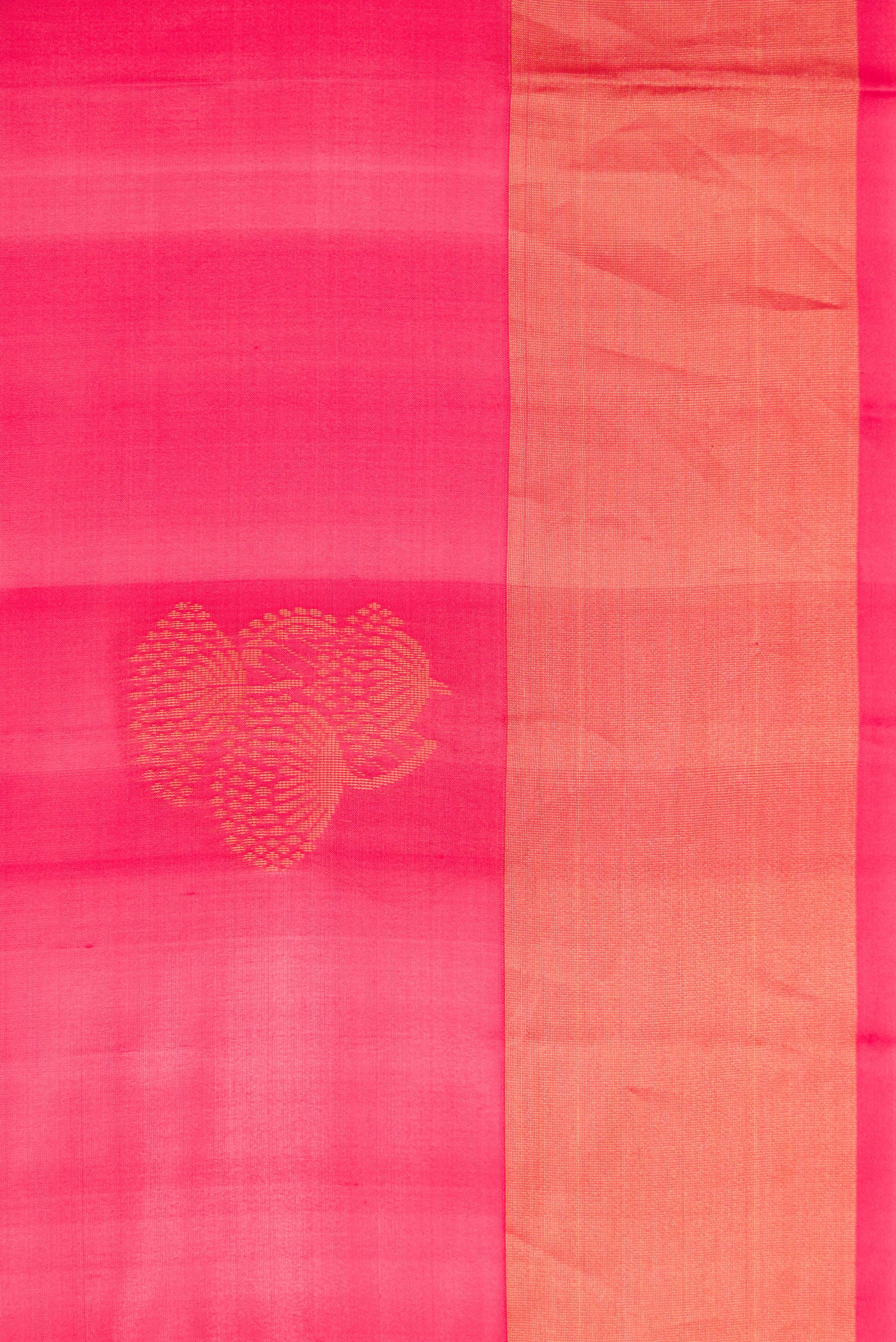 Border image of Pink Dual Tone Soft Silk Saree with Zari Butta on the body and Zari Border. 