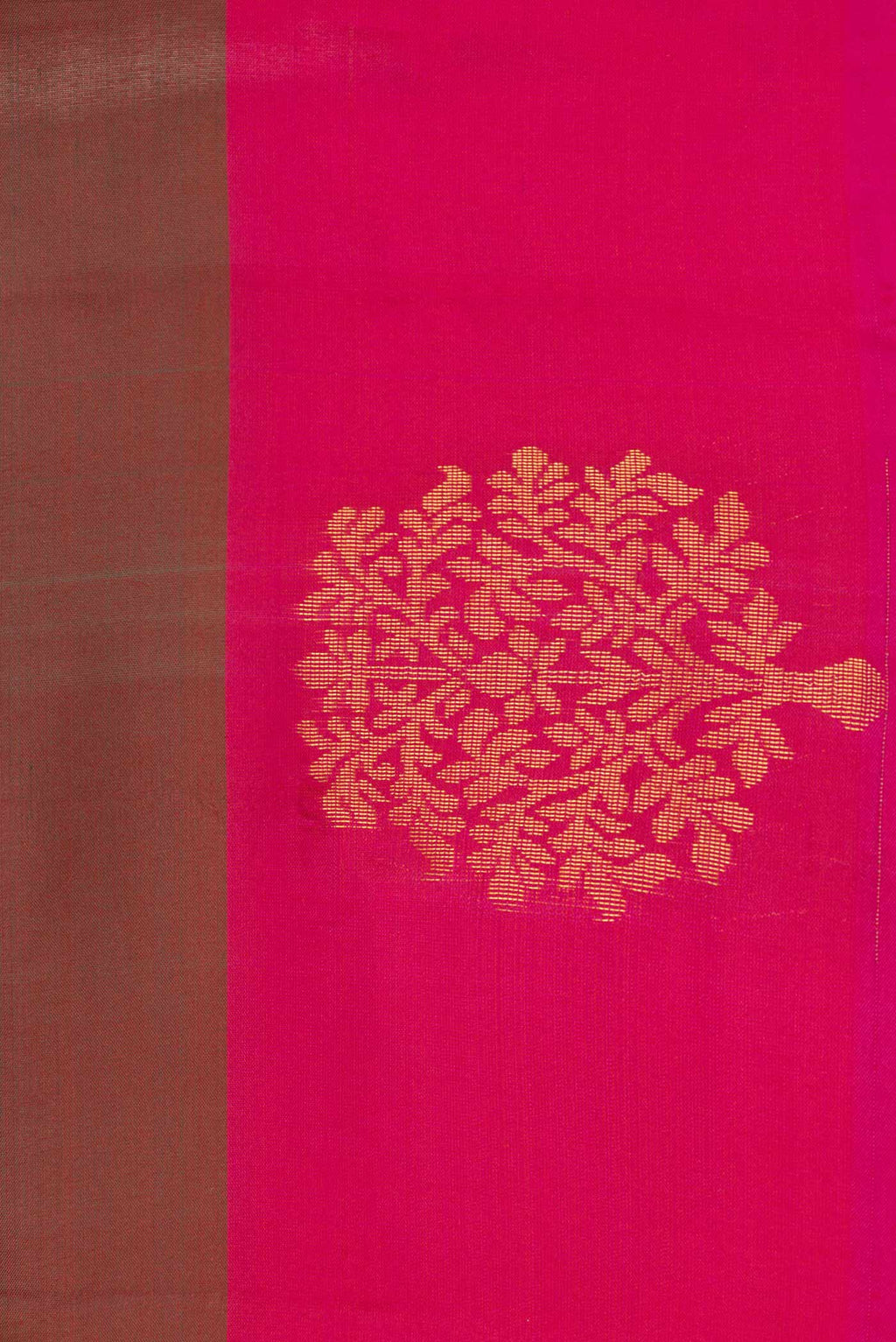 Border image of Maroon Dual Tone Soft Silk Saree with Zari Butta on the body and Zari Border. 