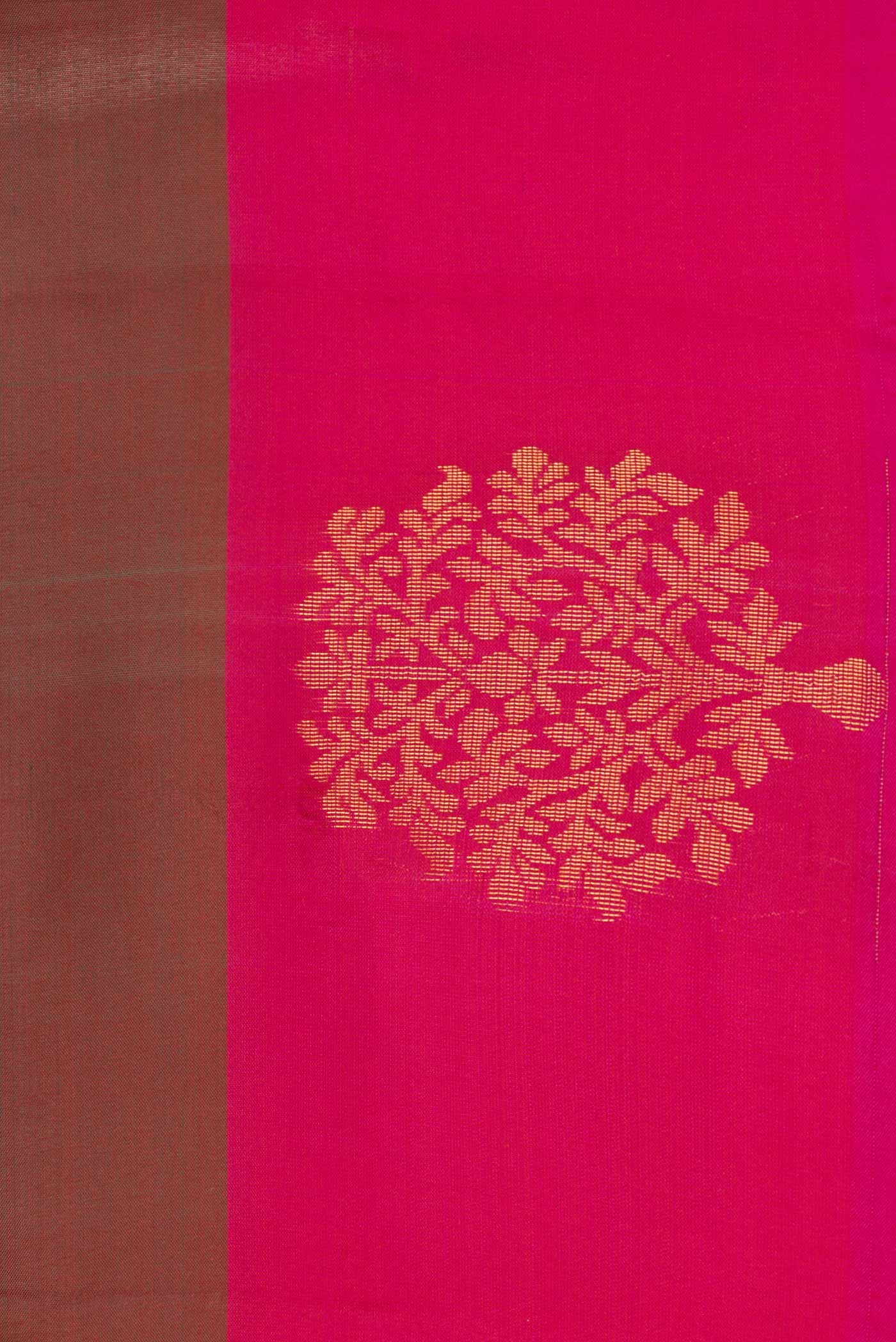Border image of Maroon Dual Tone Soft Silk Saree with Zari Butta on the body and Zari Border. 