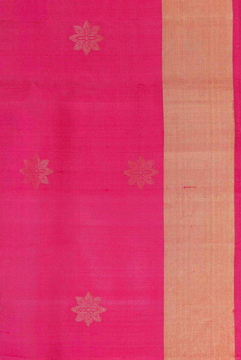Border image of Pink Dual Tone Soft Silk Saree with Zari Butta on the body and Zari Border. 