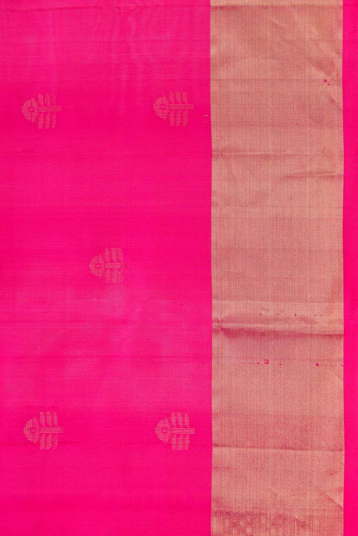 Border image of Dark Pink Dual Tone Soft Silk Saree with Zari Butta on the body and Zari Border. 