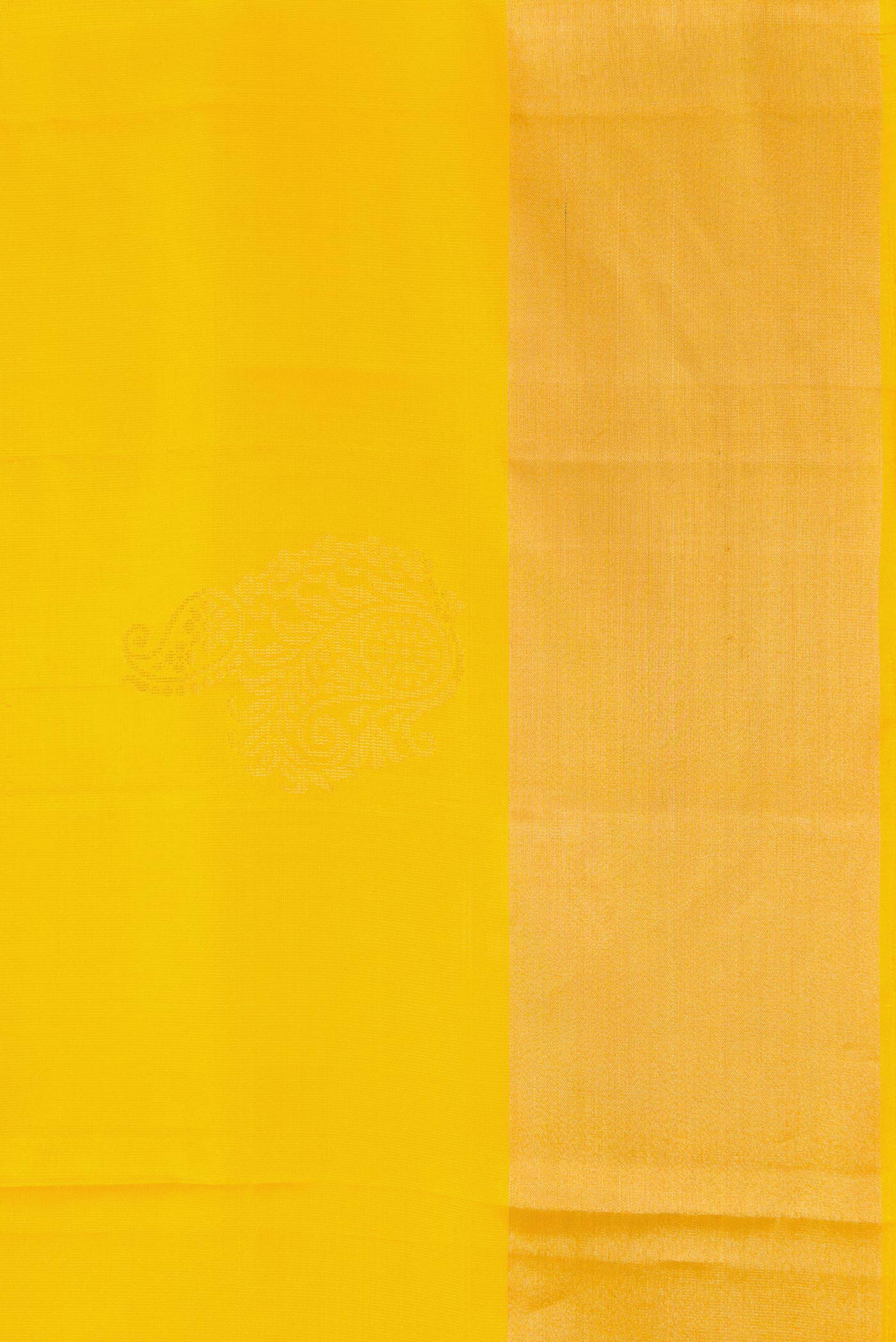 Border image of Yellow Dual Tone Soft Silk Saree with Zari Butta on the body and Zari Border. 