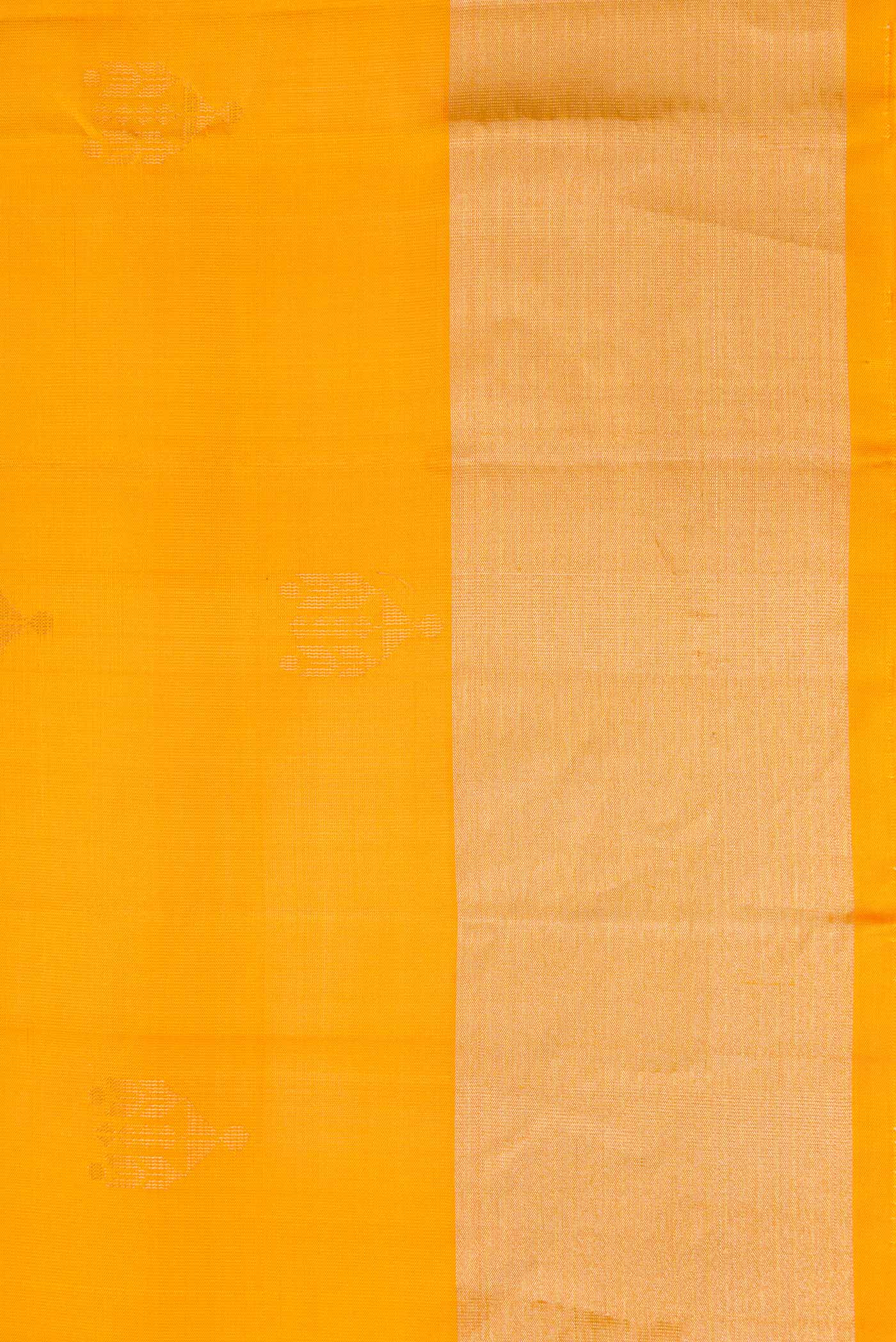 Border image of Mustard Dual Tone Soft Silk Saree with Zari Butta on the body and Zari Border. 