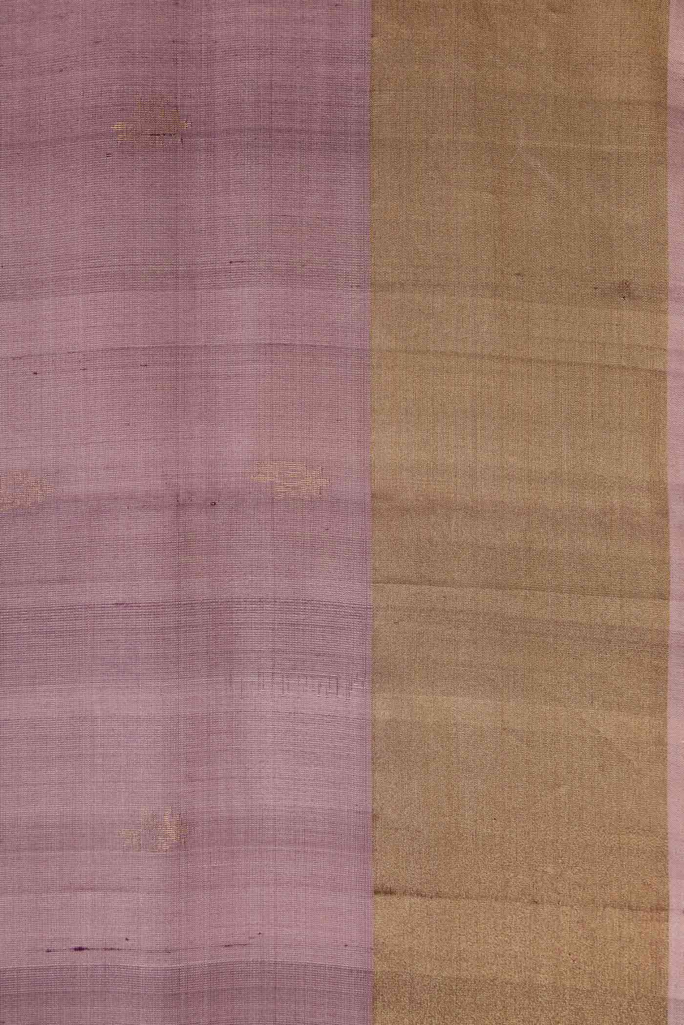 Border image of Purple Dual Tone Soft Silk Saree with Zari Butta on the body and Zari Border. 