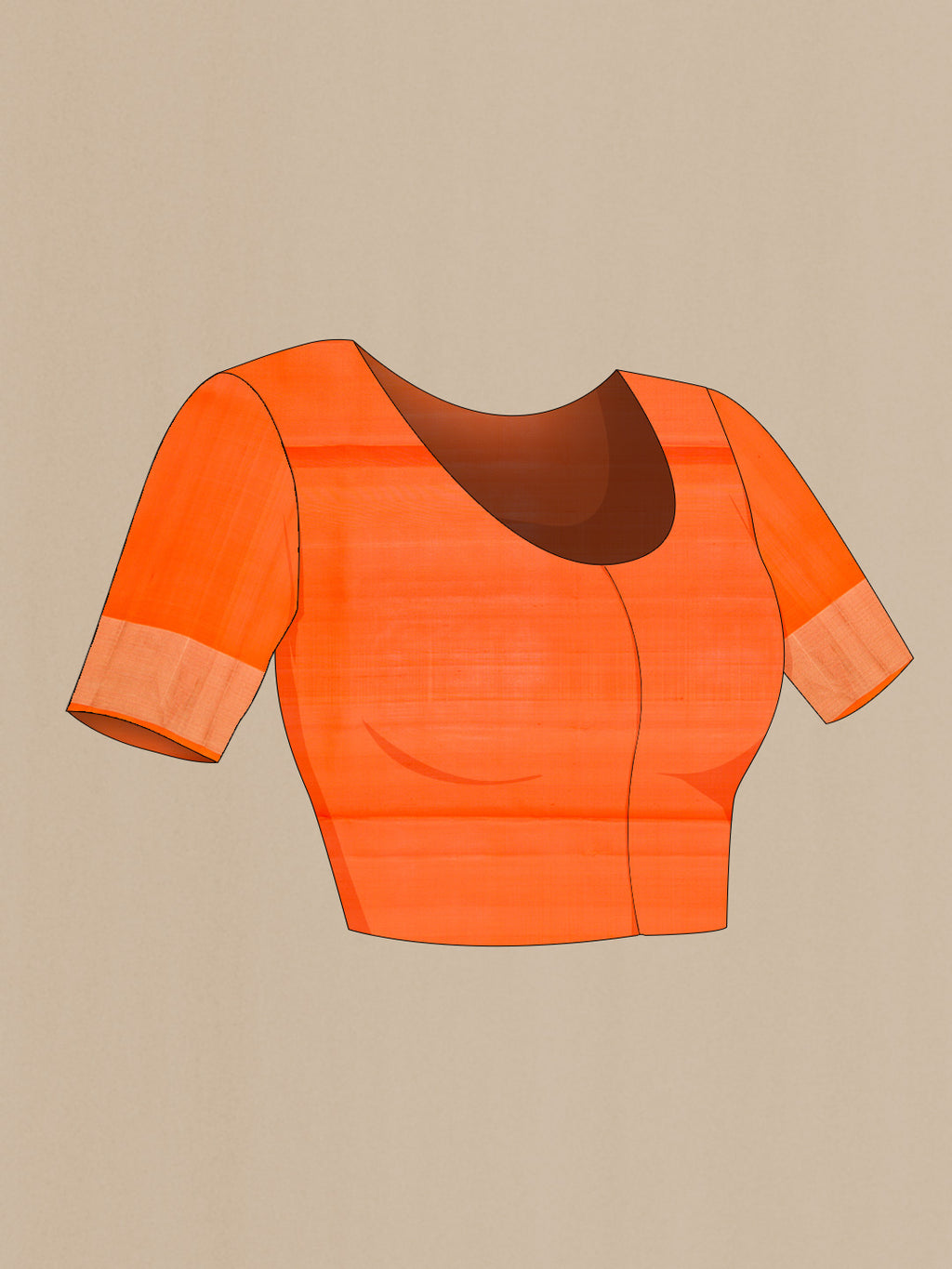 Close up image of the blouse of Sky Blue Dual Tone Soft Silk Saree with Zari Butta on the body and Zari Border. 