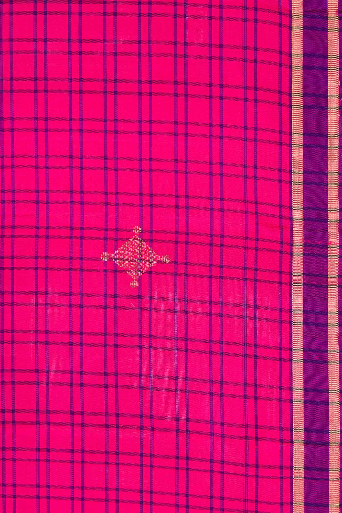 Border image of Pink Dual Tone Soft Silk Saree with Zari Butta on the body and Zari Border. 