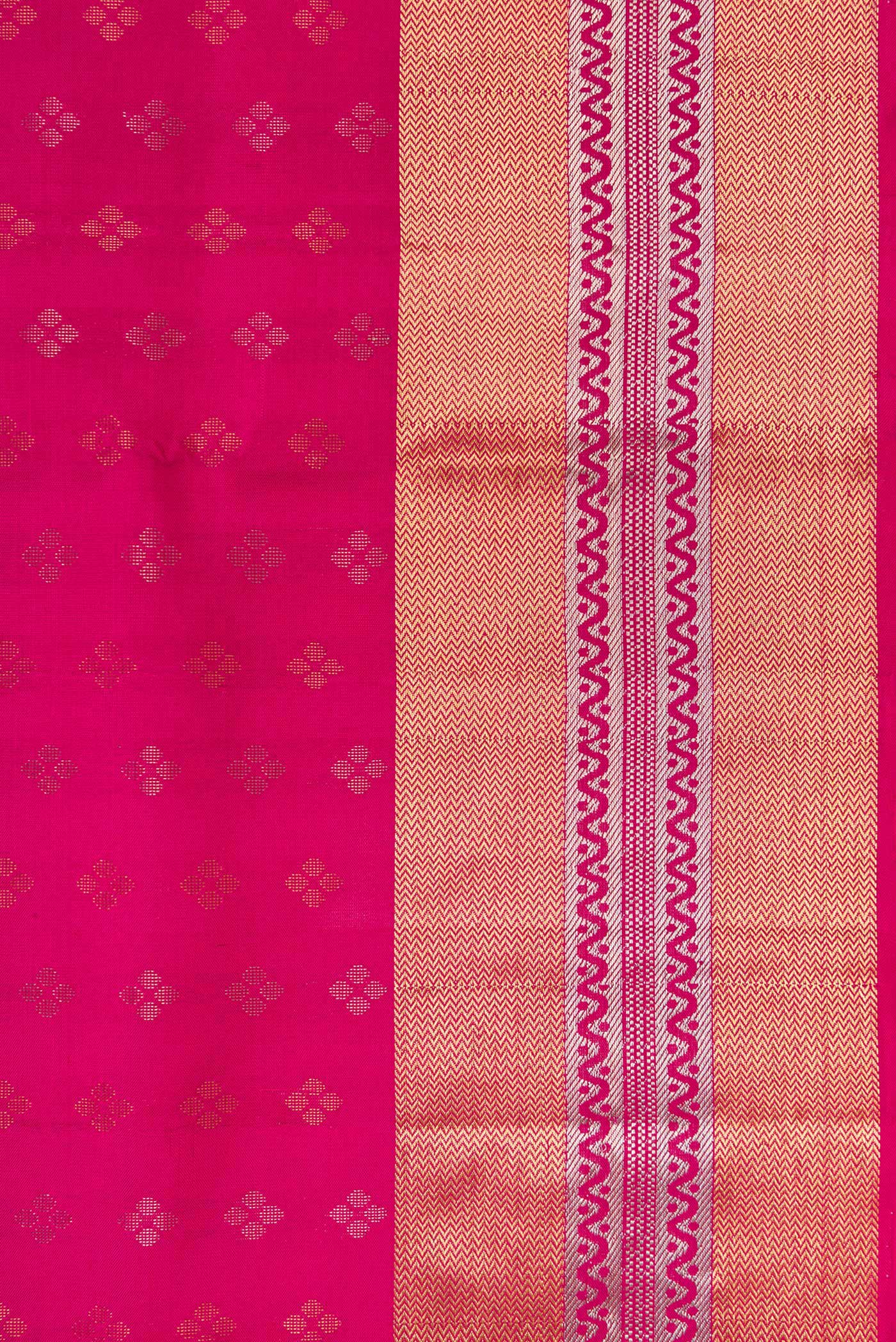Border image of Dark Pink Dual Tone Soft Silk Saree with Zari Butta on the body and Zari Border. 